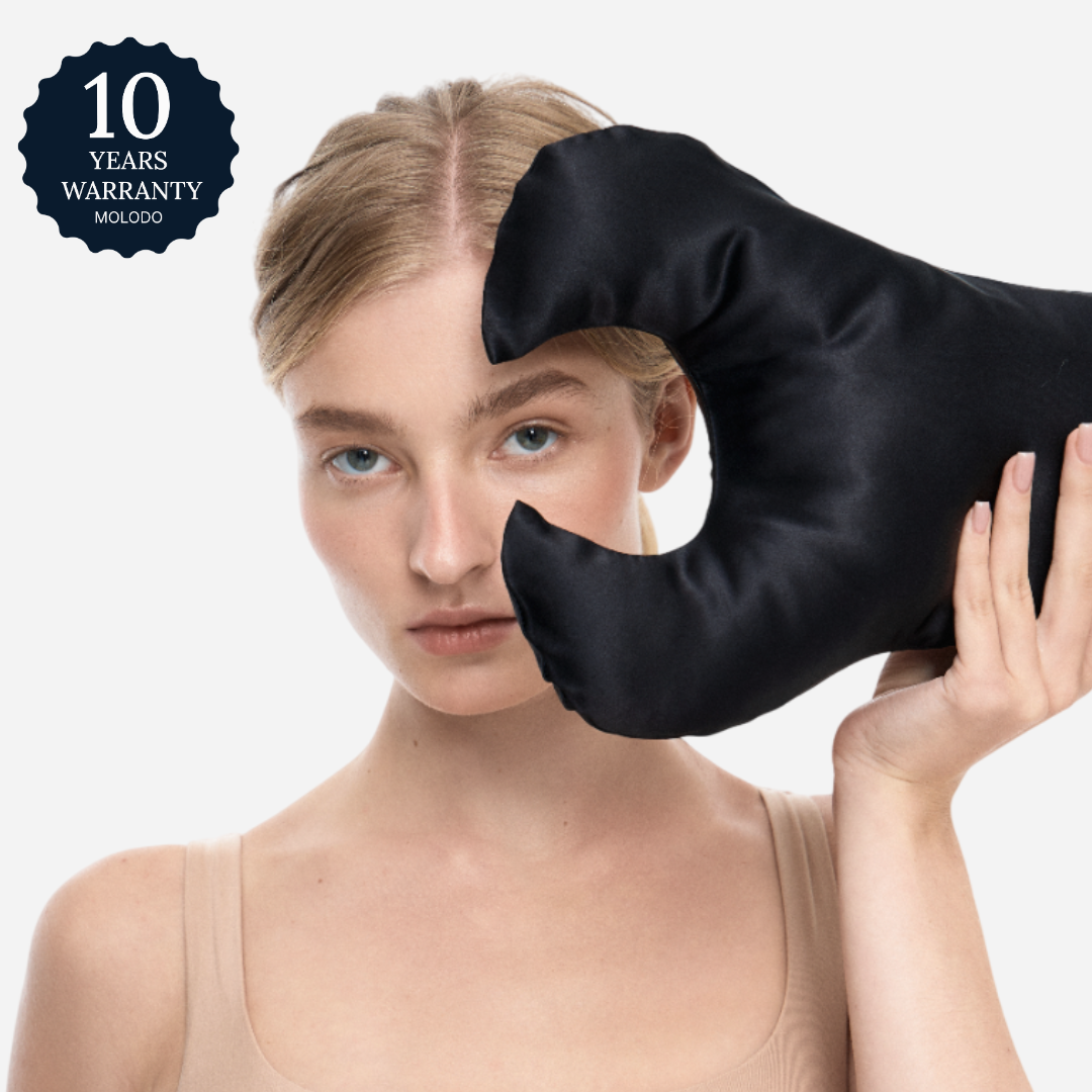 Key anti-aging pillow against wrinkles around the eyes - Black