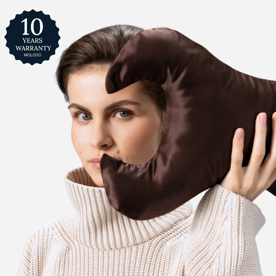 Key anti-aging pillow against wrinkles around the eyes - Brown