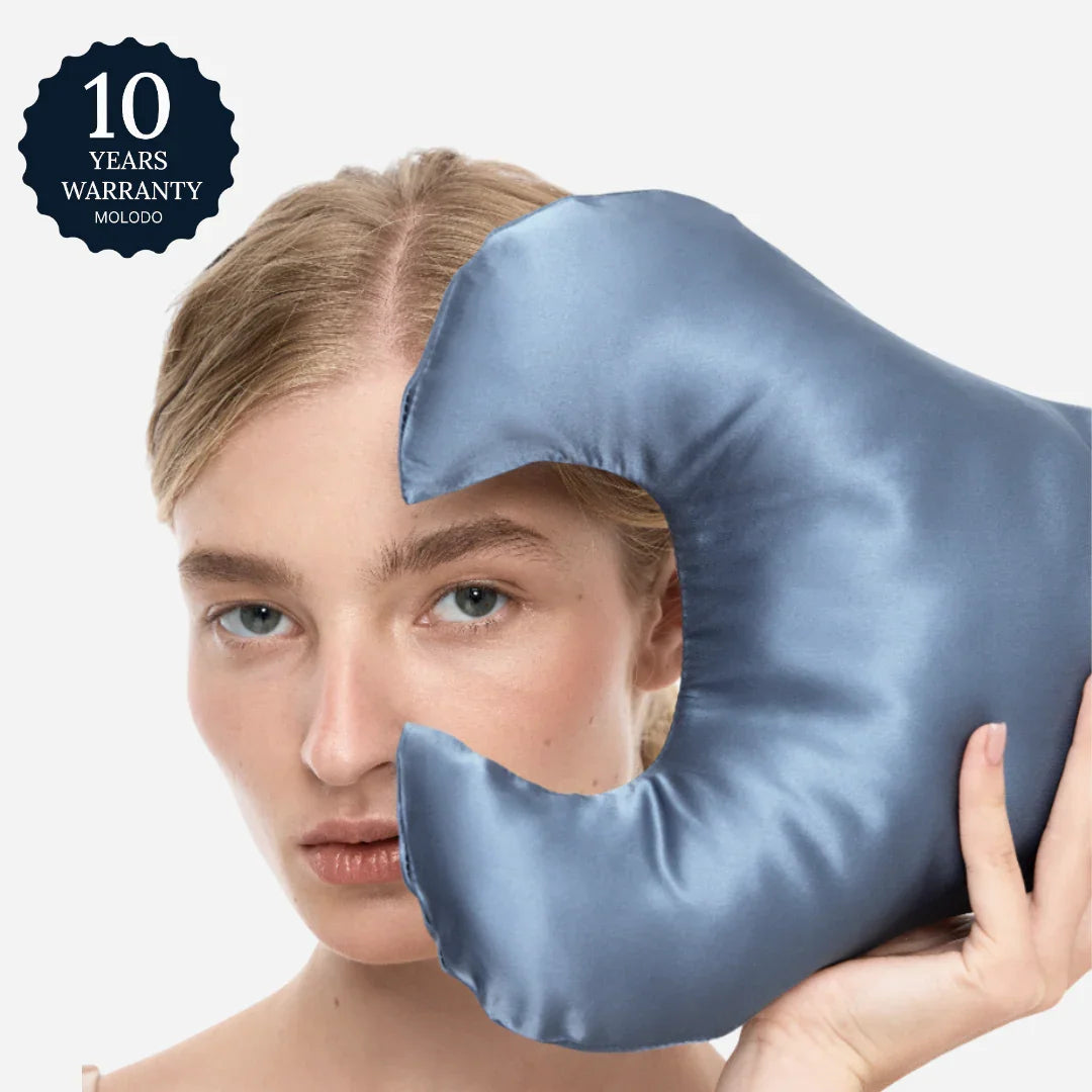 Key anti-aging pillow against wrinkles around the eyes - MOLODO Blue