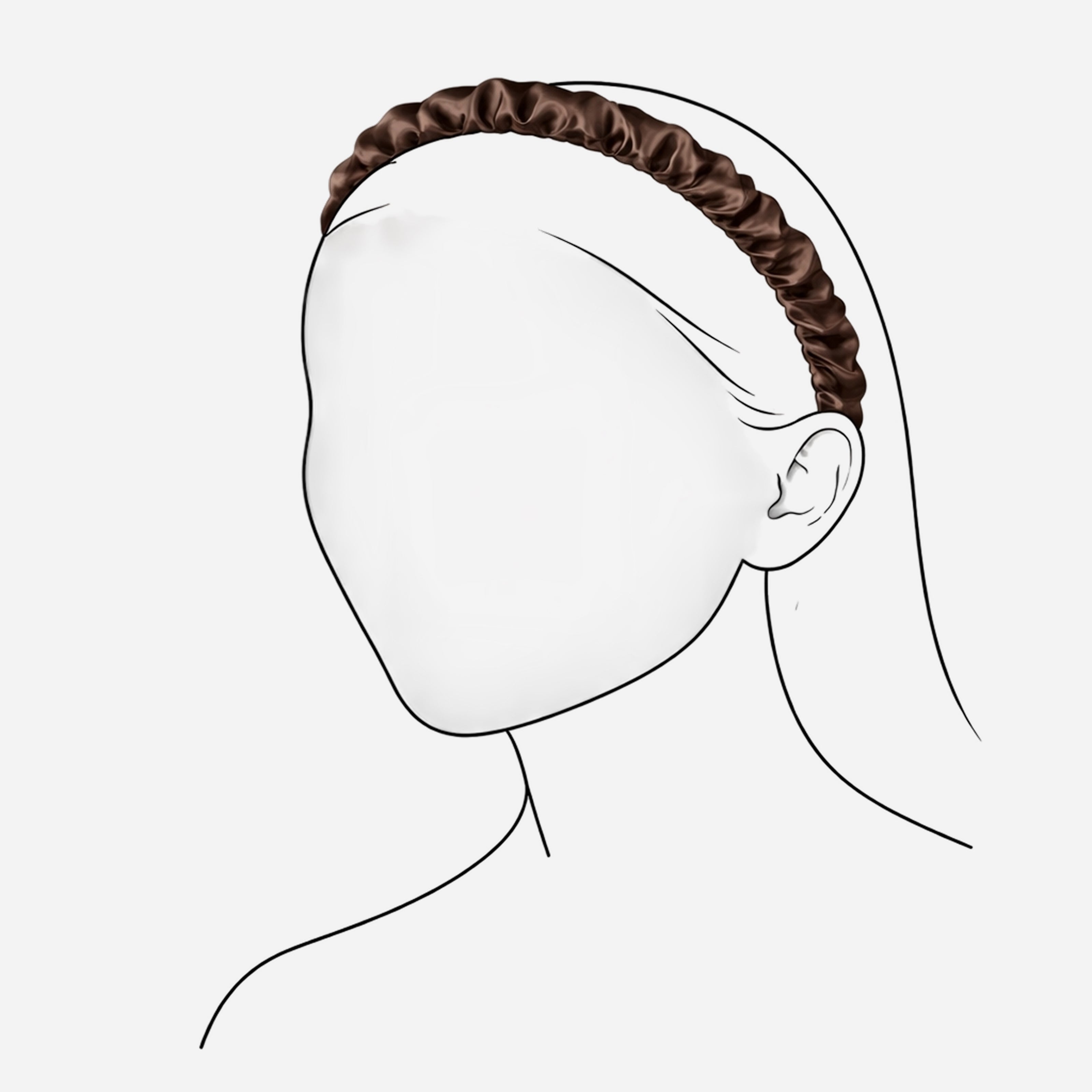MOLODO Silk Hairband - Brown
