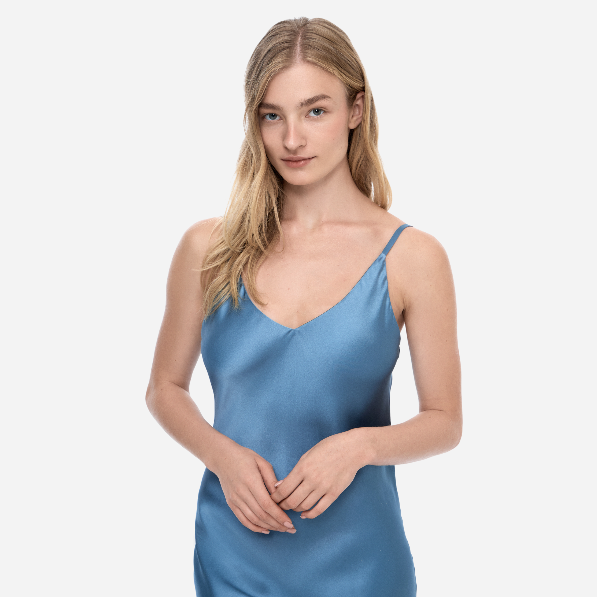 Slip Dress Samantha MIDI - MOLODO Blue
