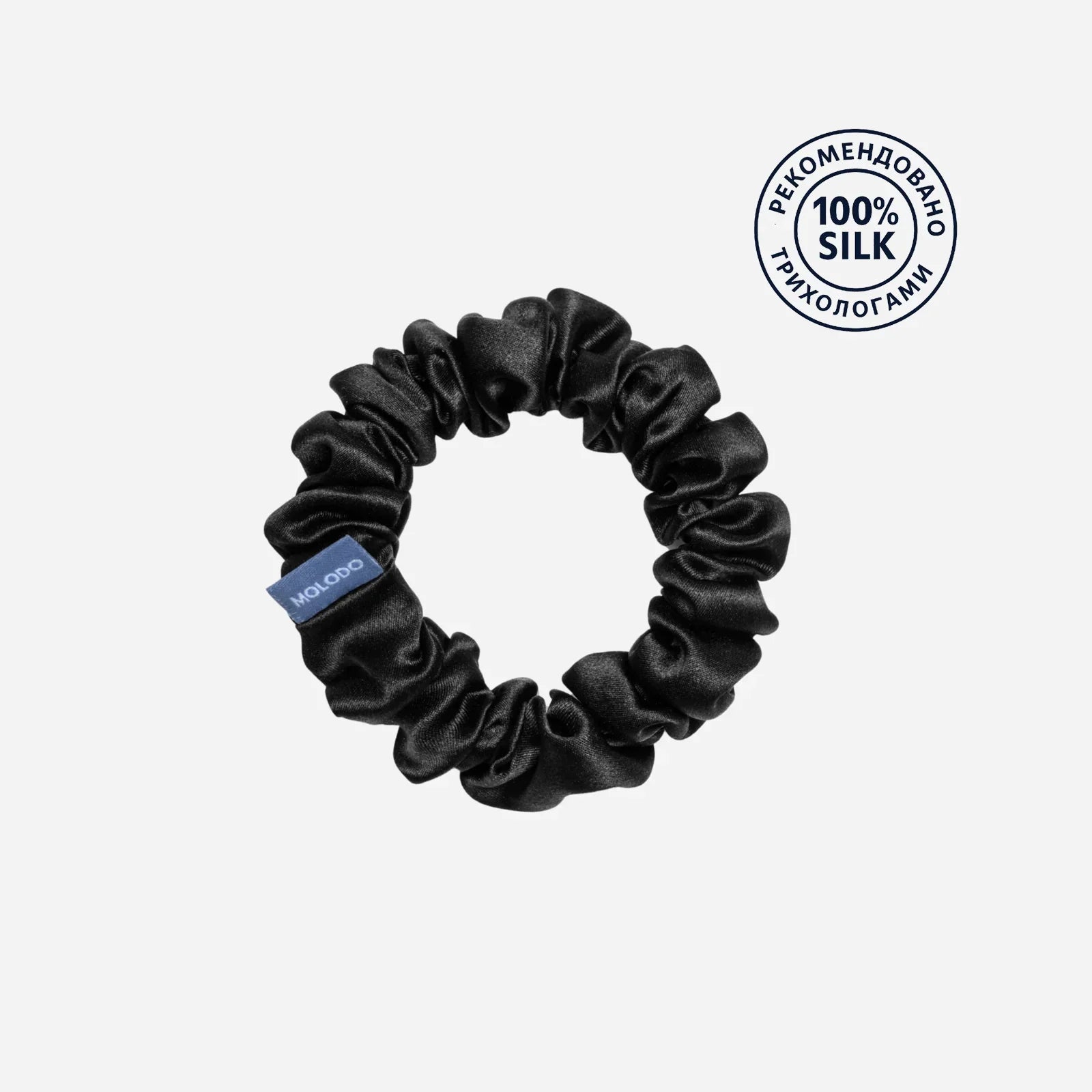 Silk Scrunchie M - Black