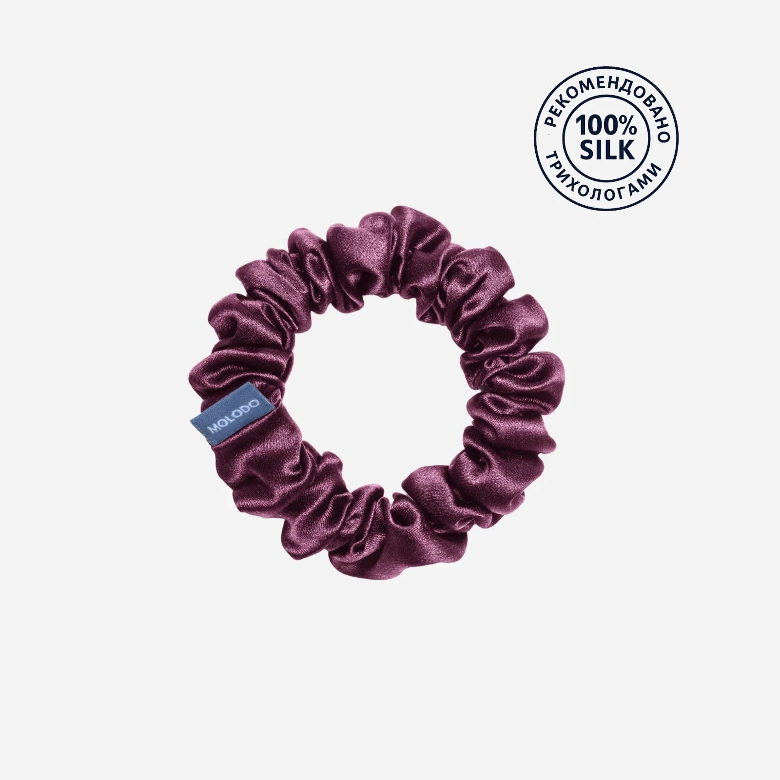 Silk Scrunchie M - Plum