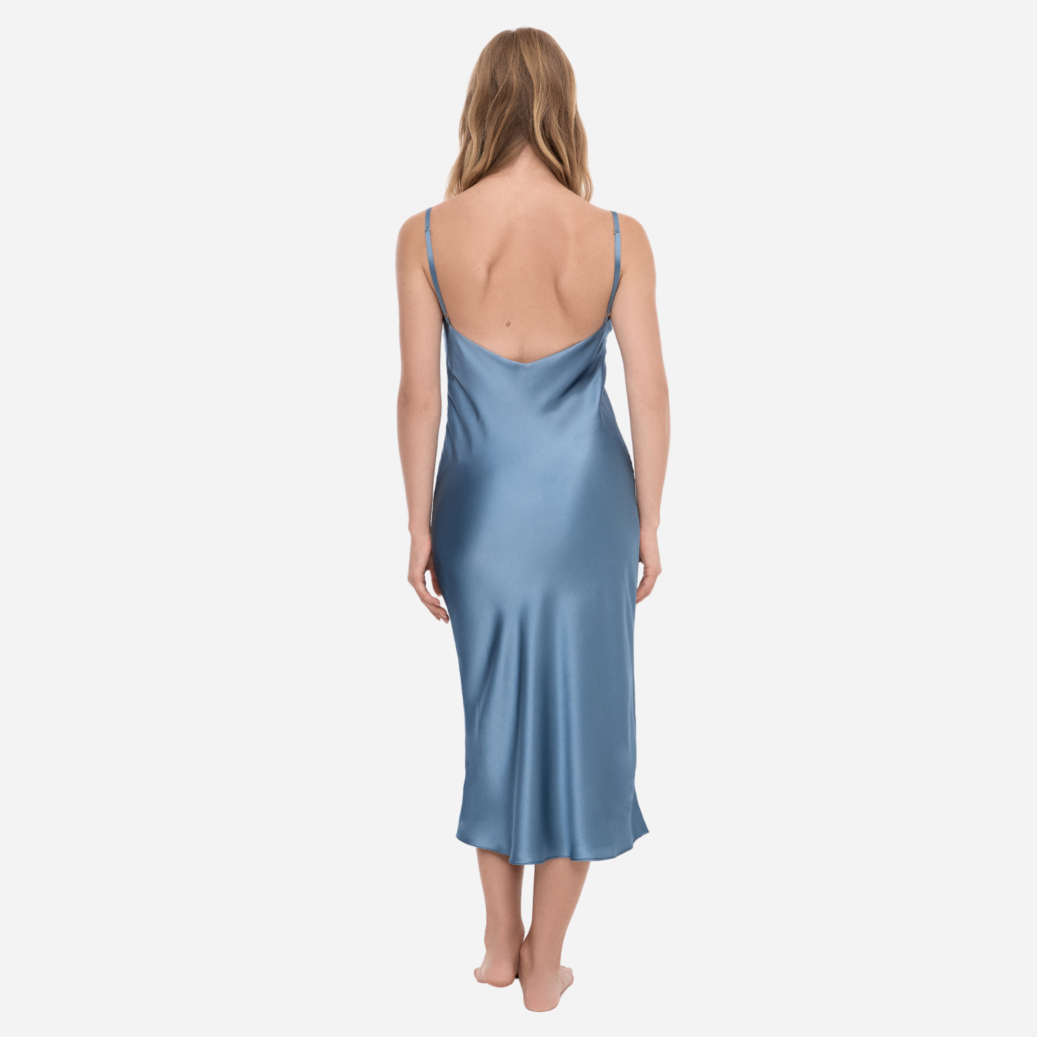 Slip Dress Samantha MIDI - MOLODO Blue
