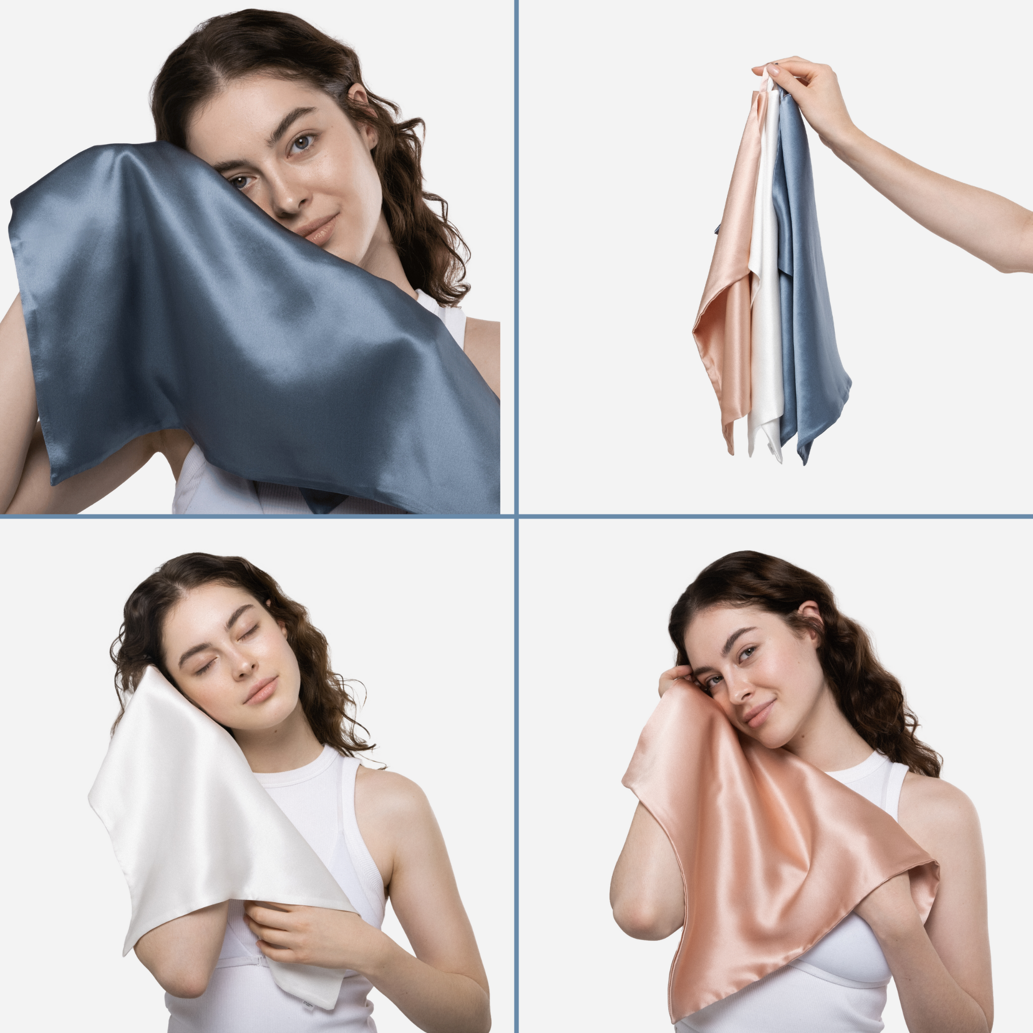 Silk Face Towel 40*40cm - MOLODO Blue