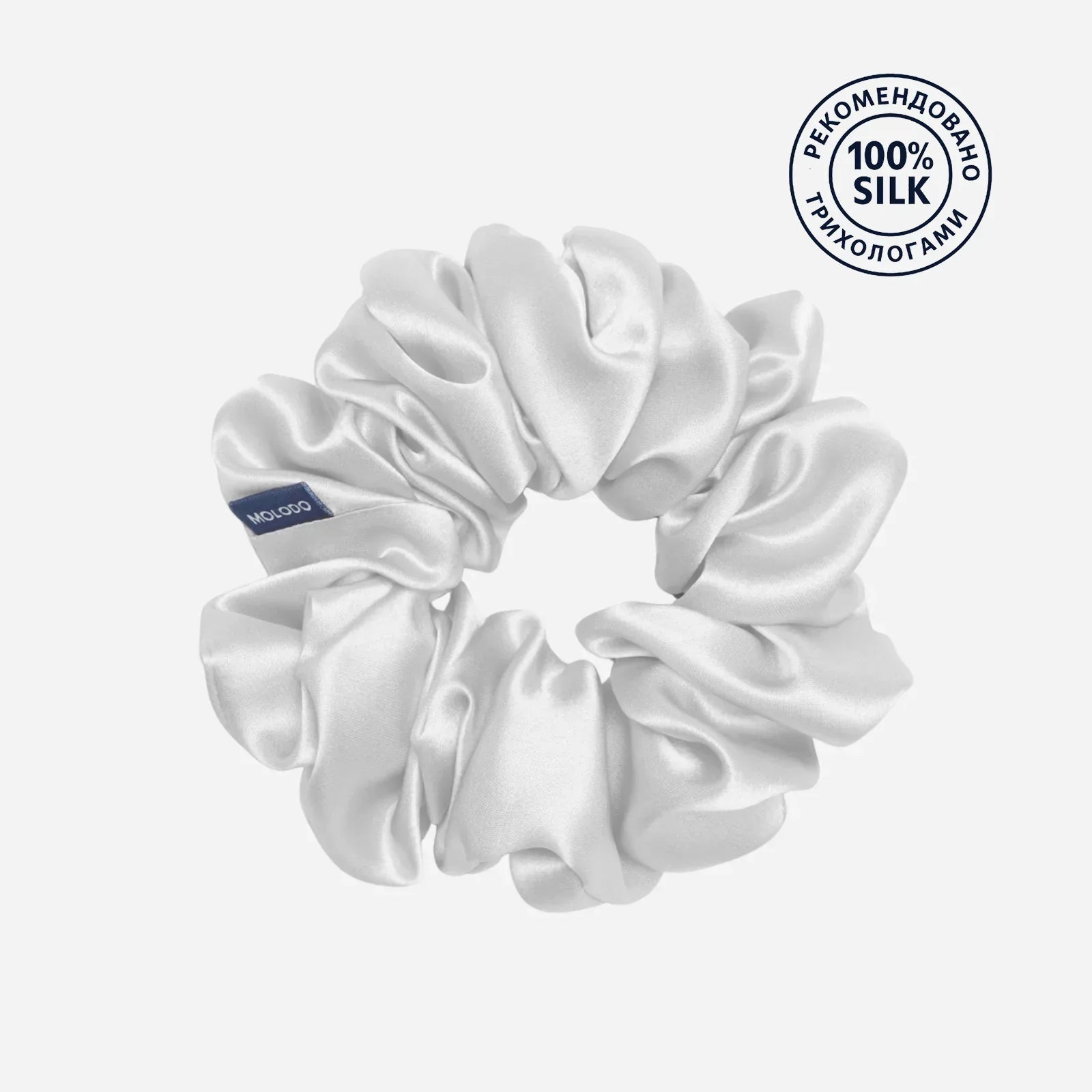 Silk Scrunchie L - Off White