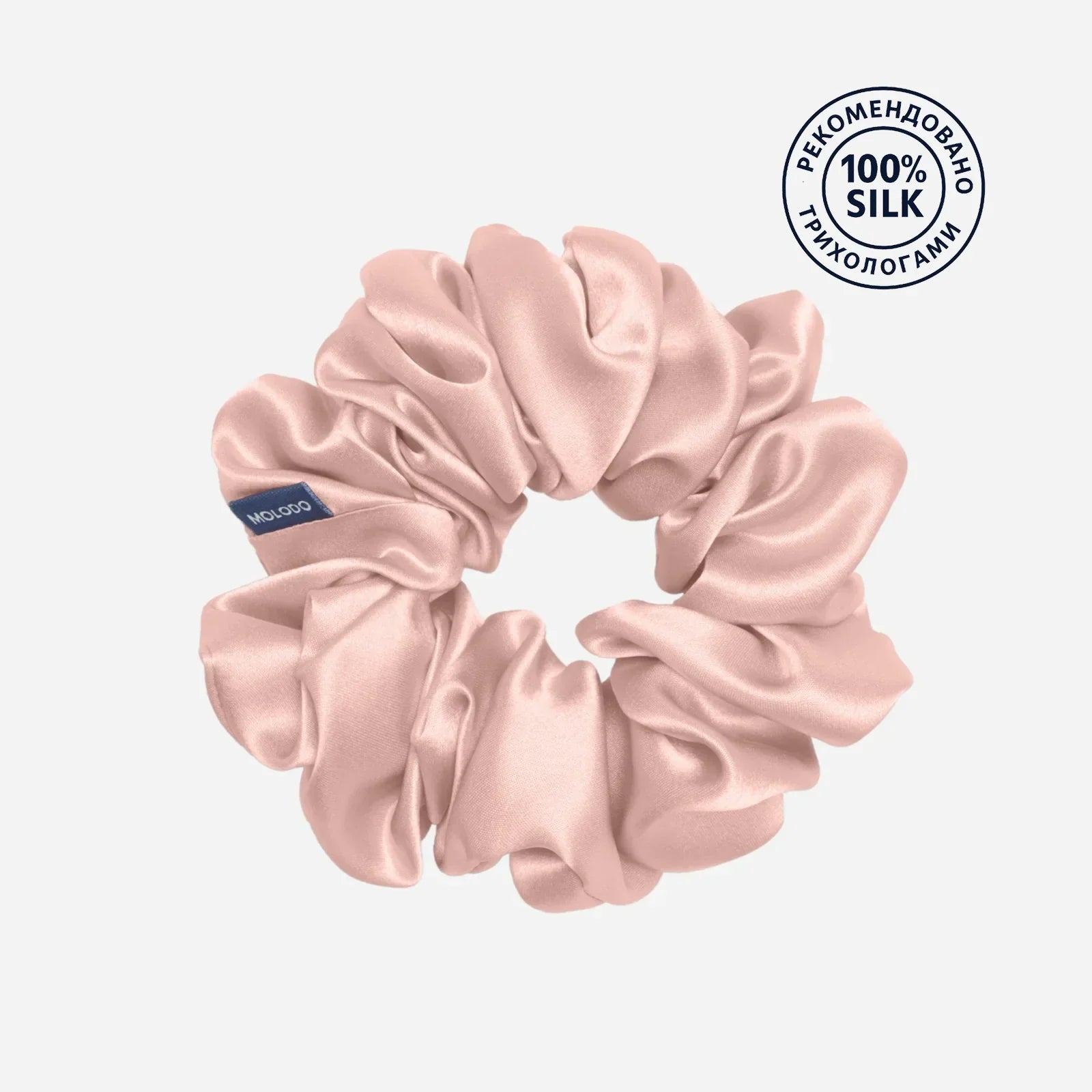 Silk Scrunchie L - Powder Pink