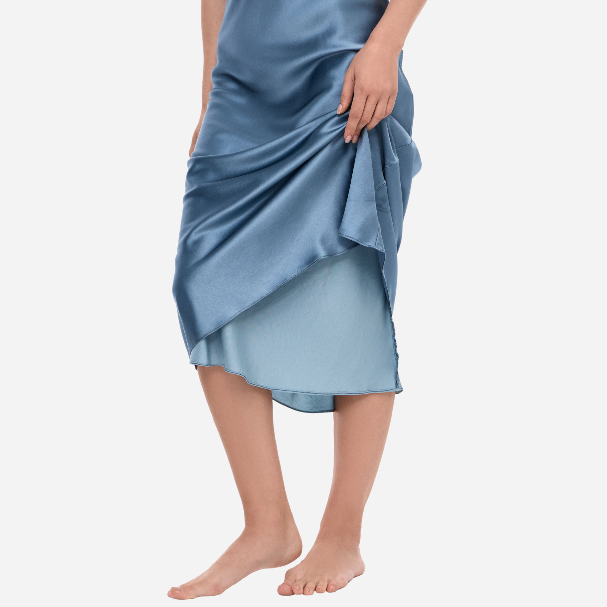 Slip Dress Samantha MIDI - MOLODO Blue