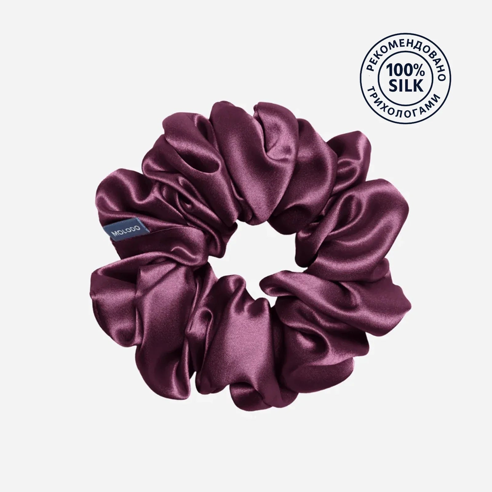 Silk Scrunchie L - Plum