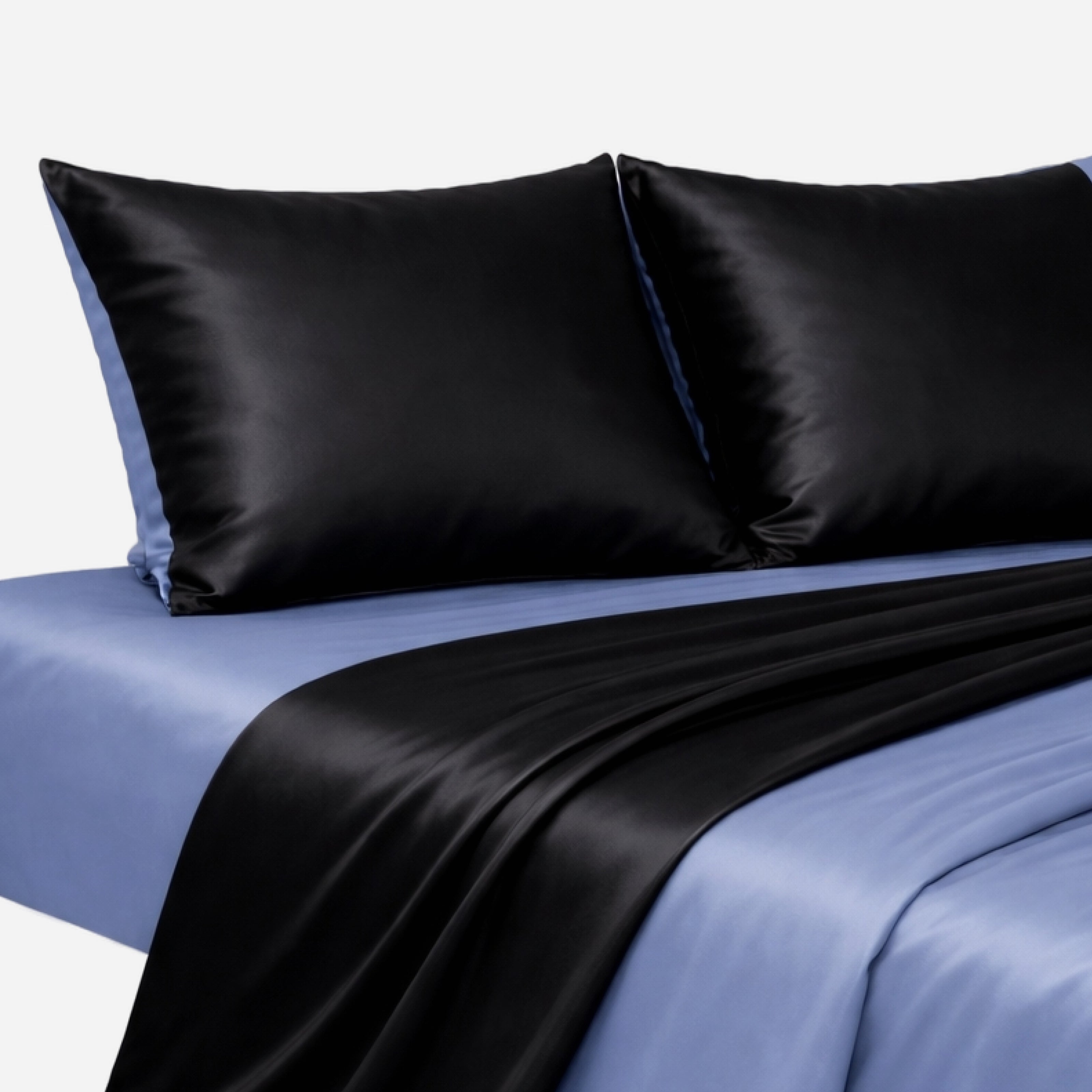 Комплект постільної білизни Шовк-Сатин - Чорний