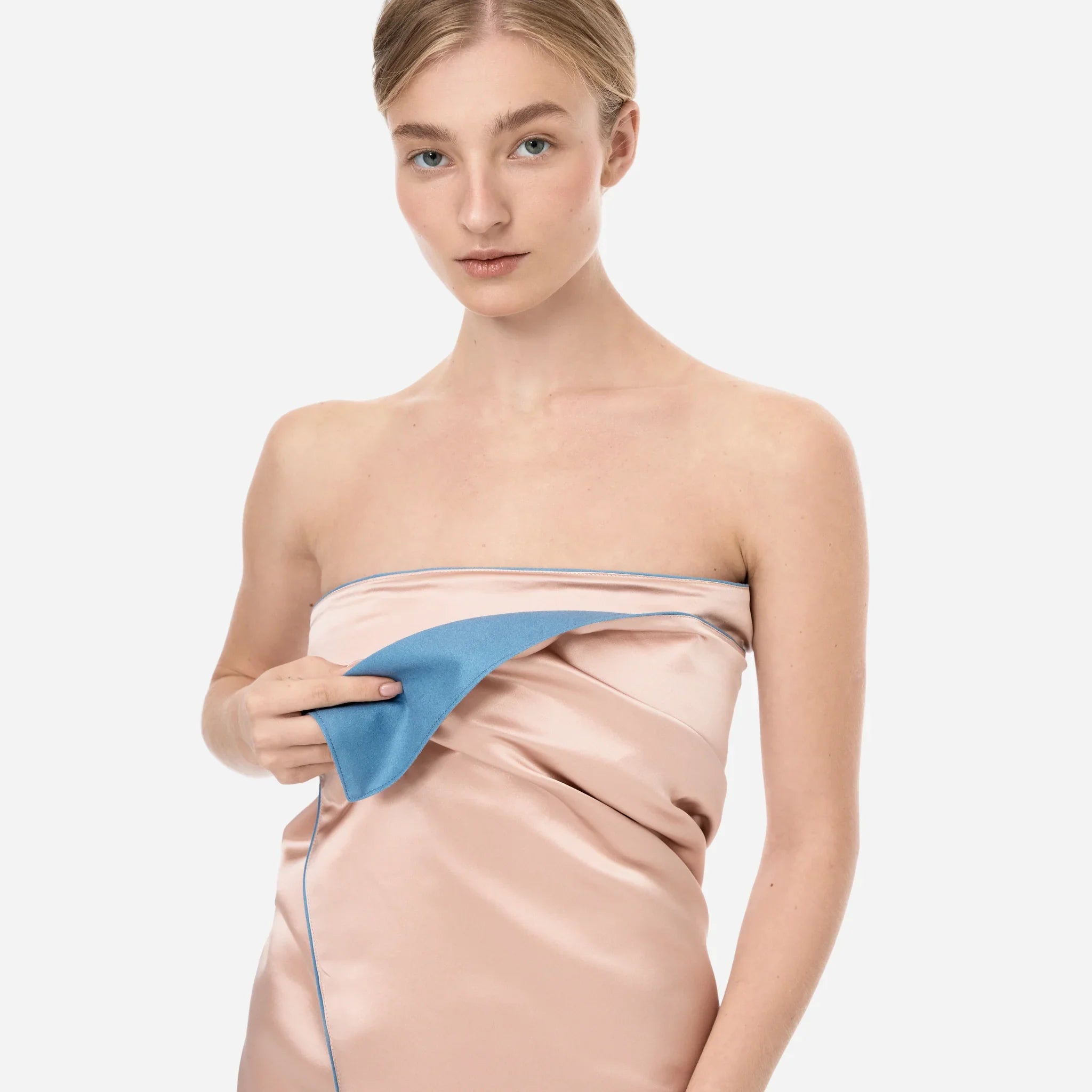 Silk & Microfibre Towel 130*65cm - Powder Pink