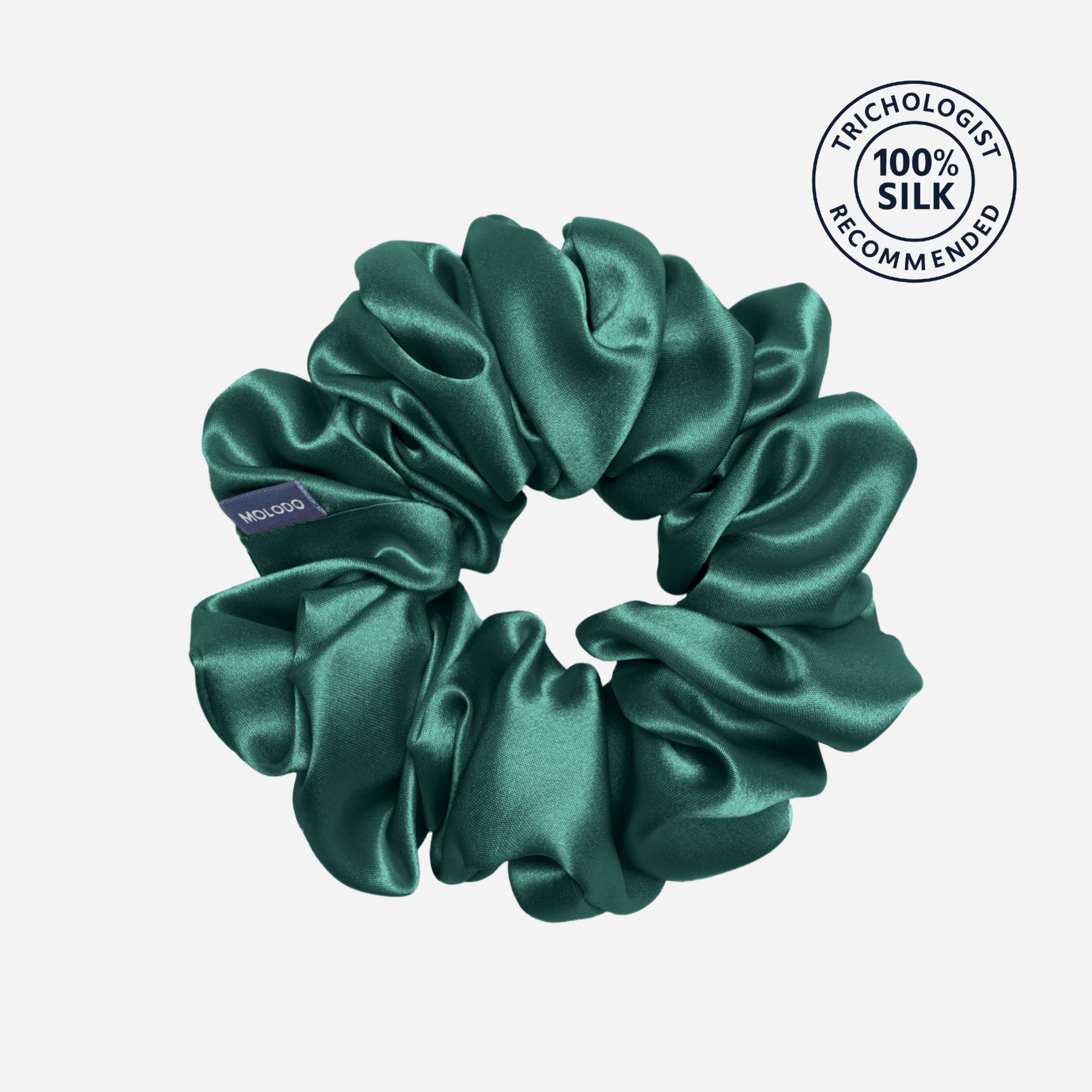 Silk Scrunchie L - EVERGREEN
