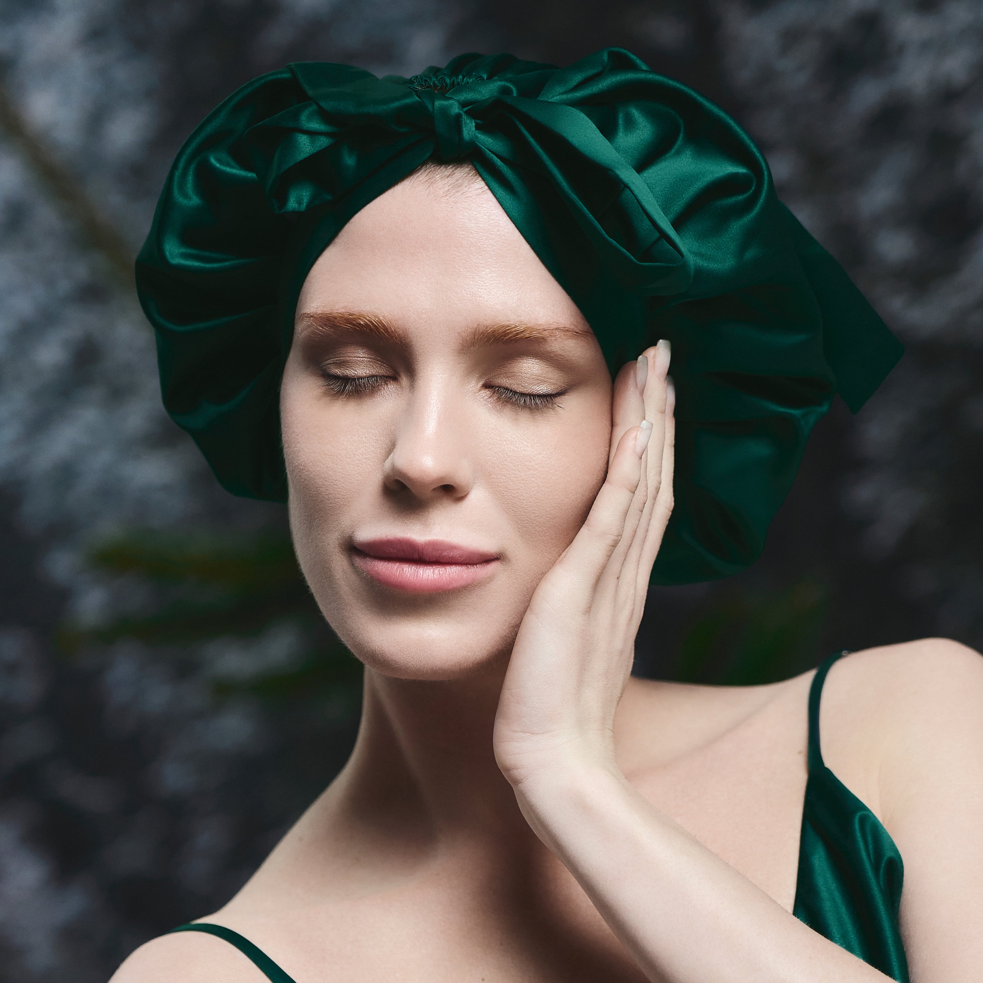 Silk Night Cap - EVERGREEN