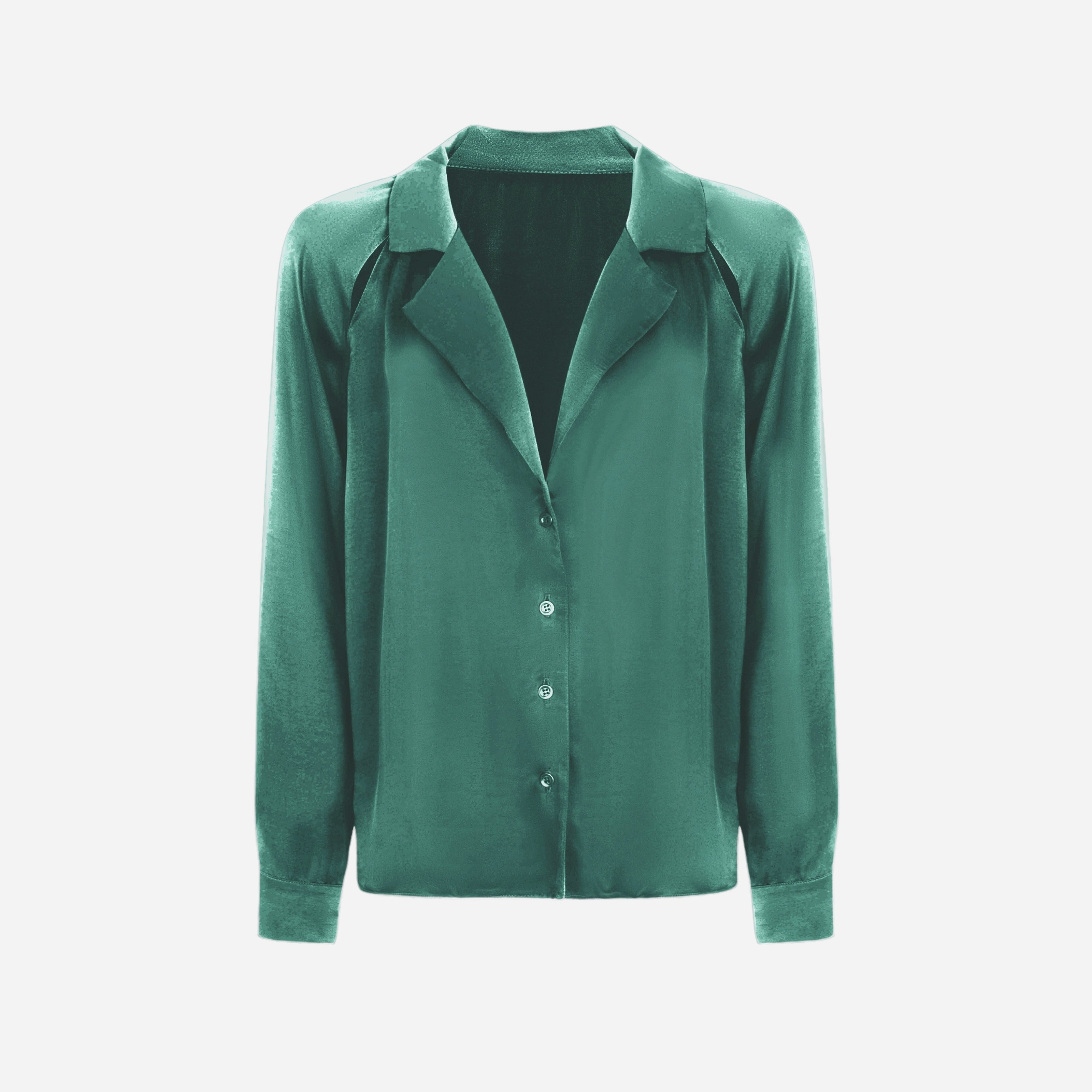 Shirt with cut-out details BASE 1.0 - EVERGREEN