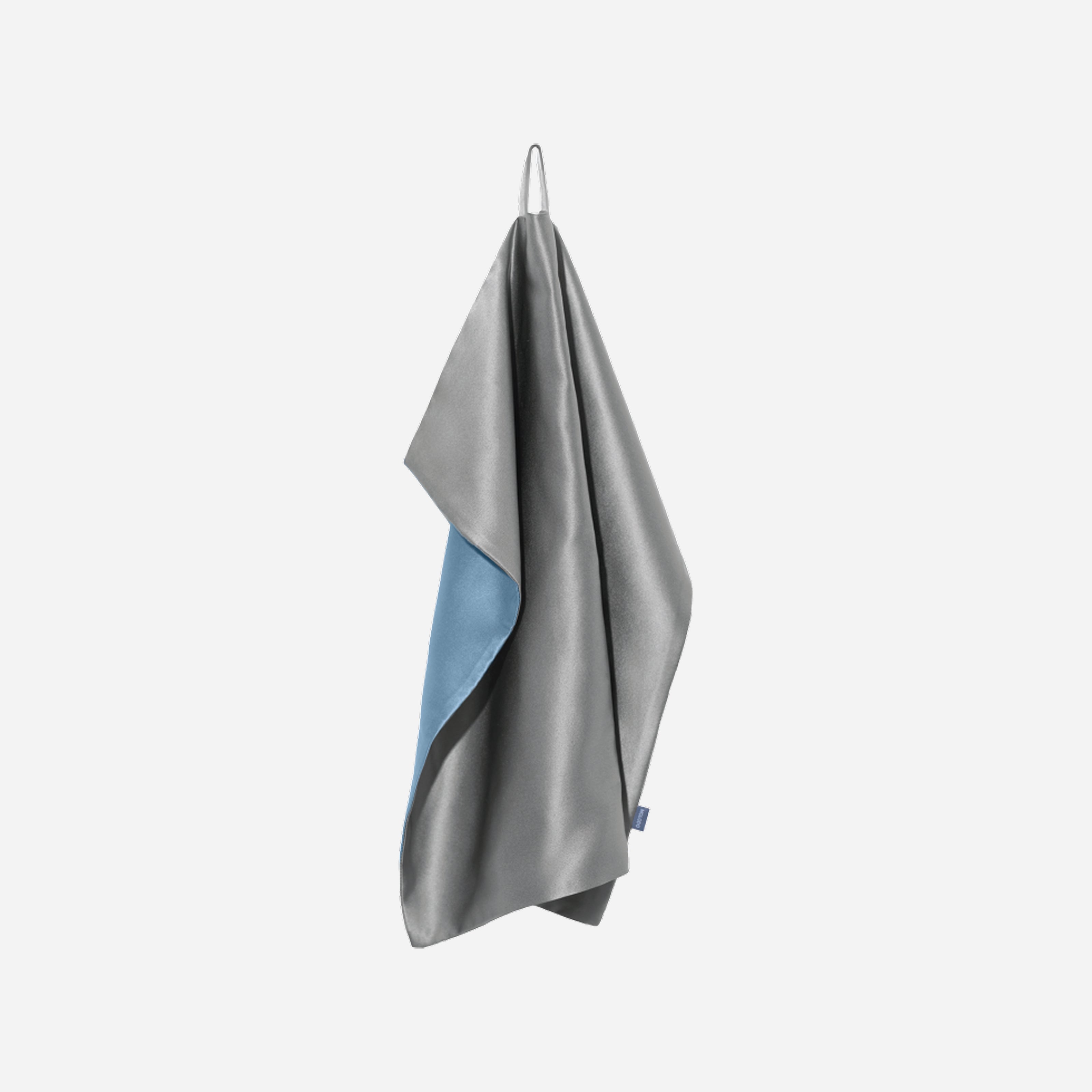 Silk Face Towel with Microfiber - Stone Grey