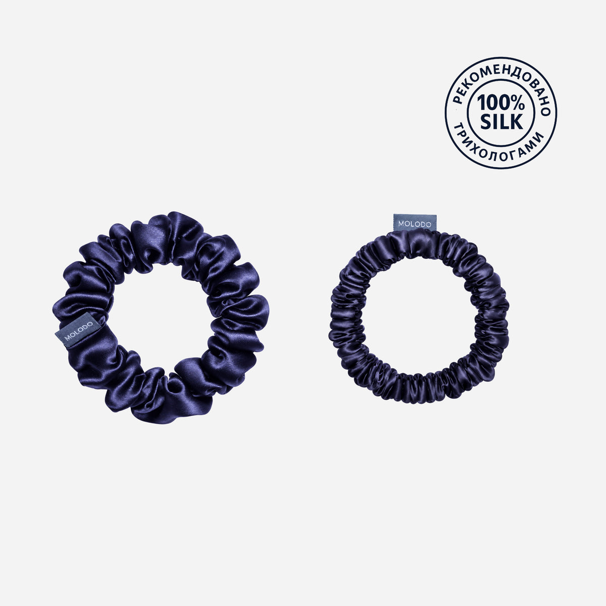 Silk Scrunchie DUO (2pcs) - Night Sky