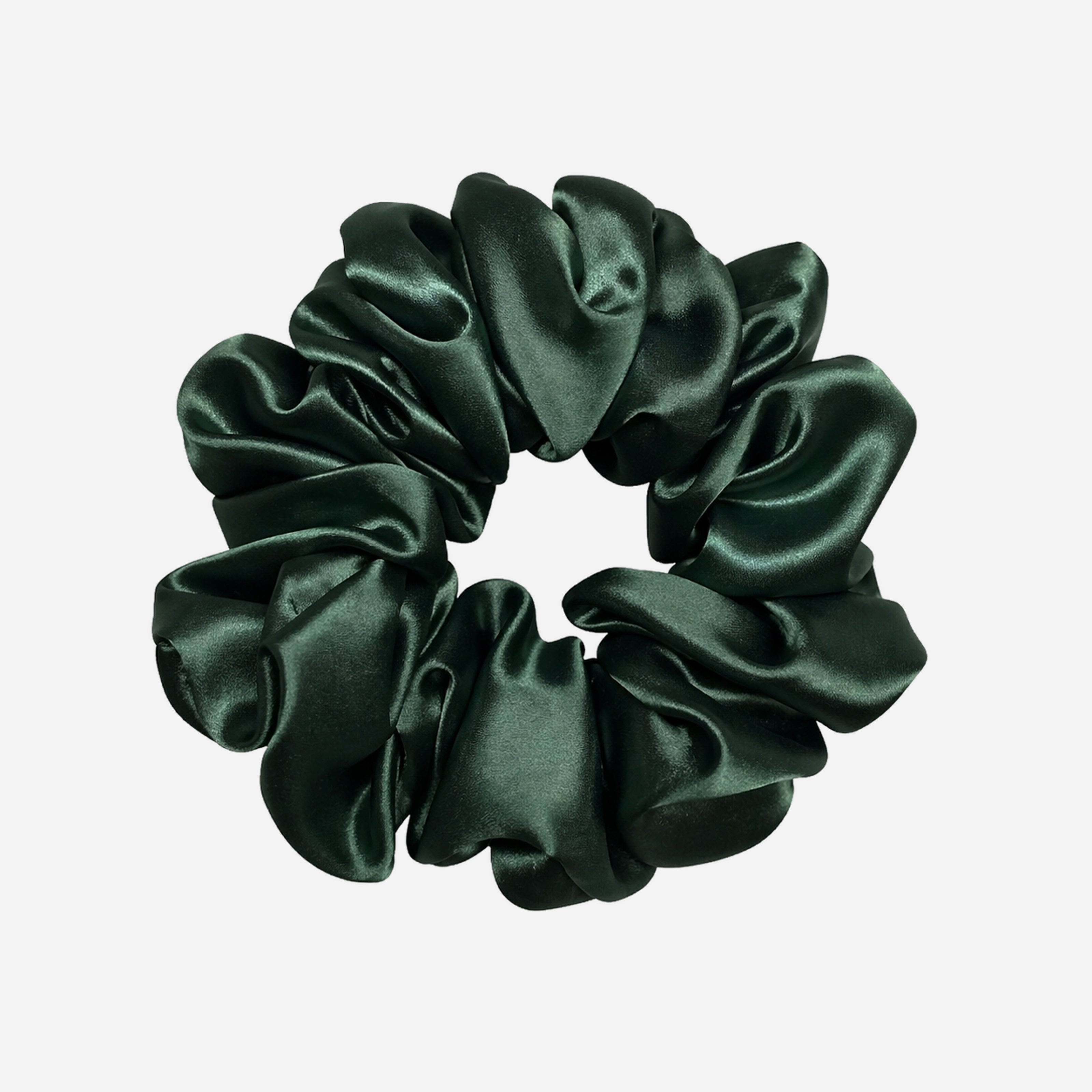 Silk Scrunchie L - EVERGREEN