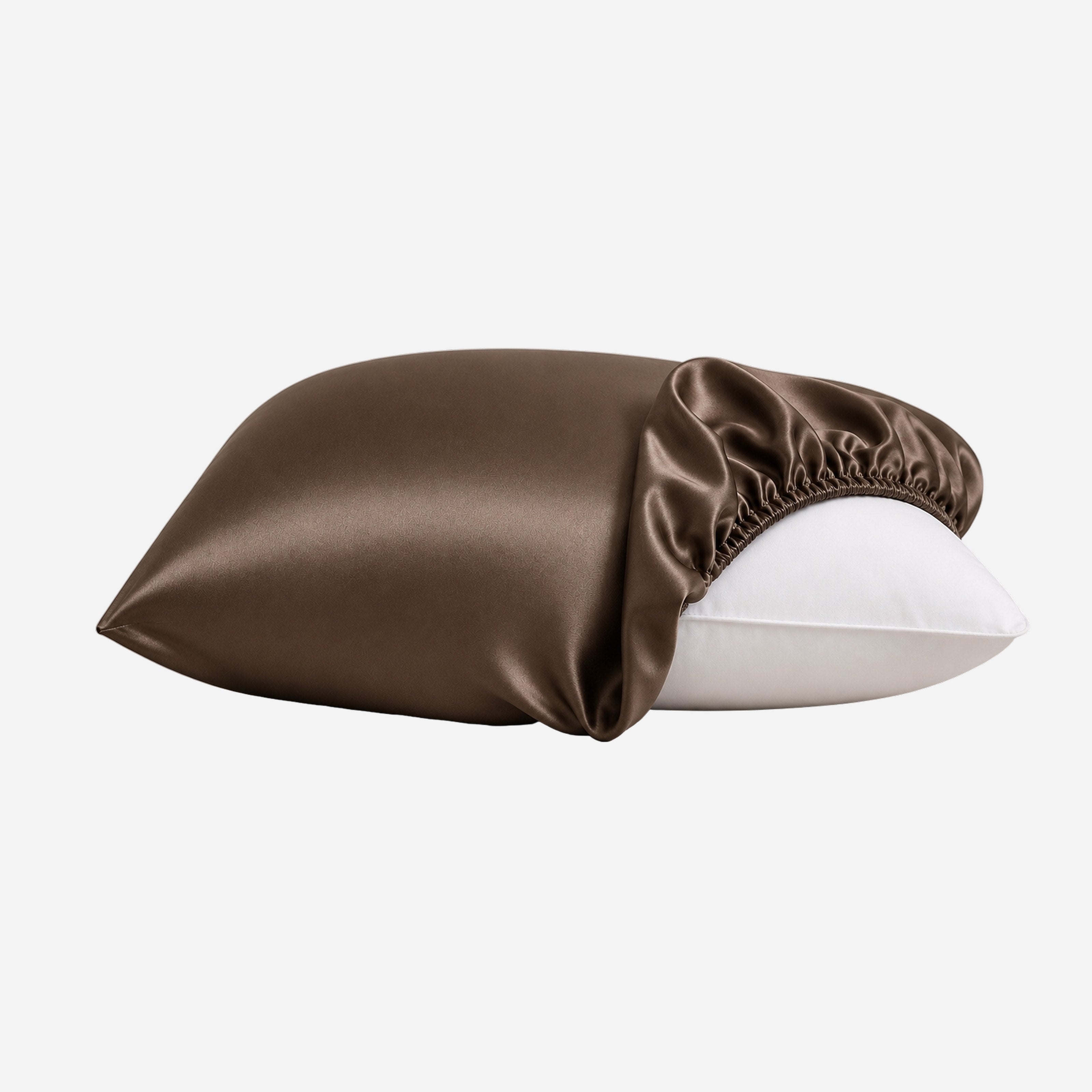 Travel Pillowcase with Elastic Bands - Brown