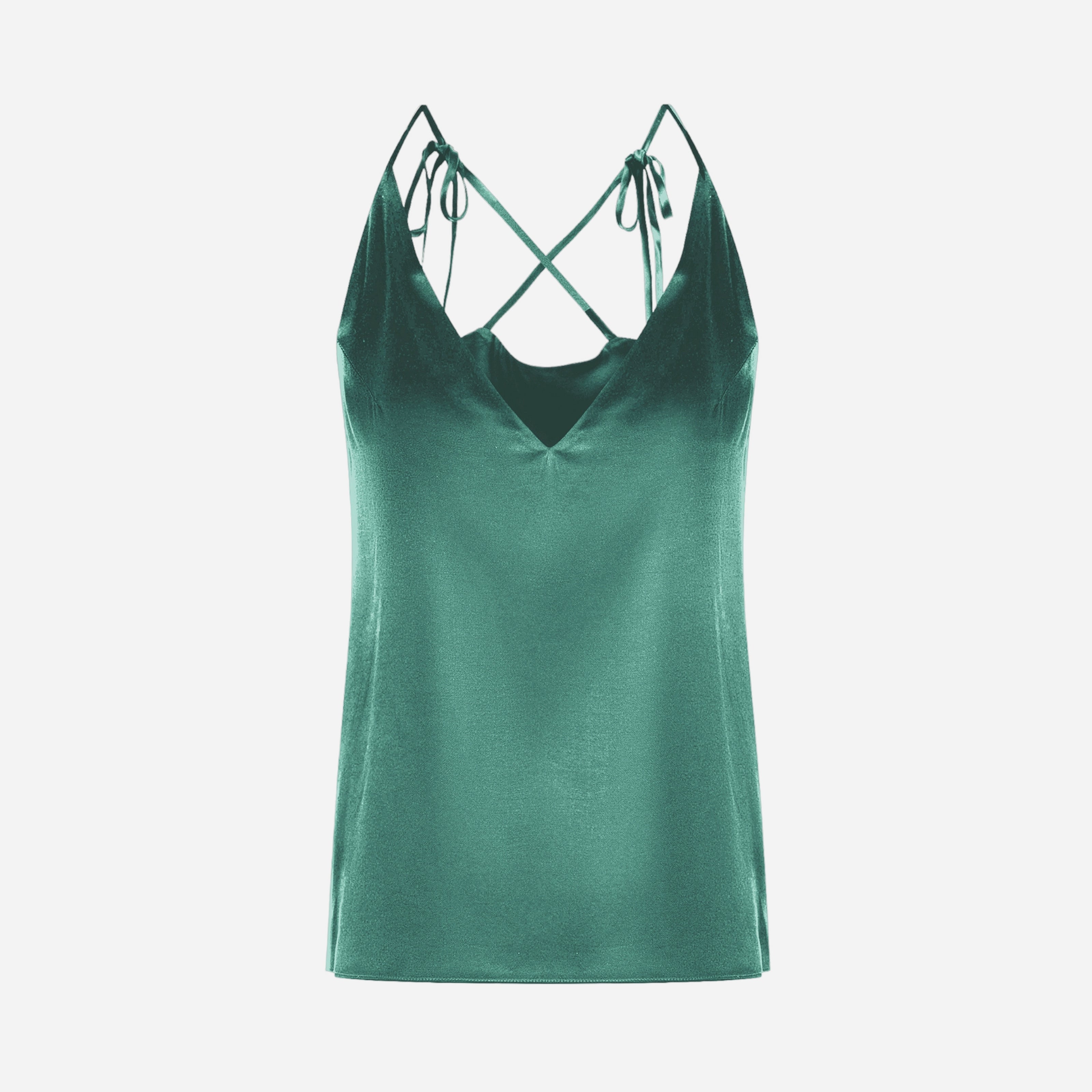 Silk Transformer Top - EVERGREEN