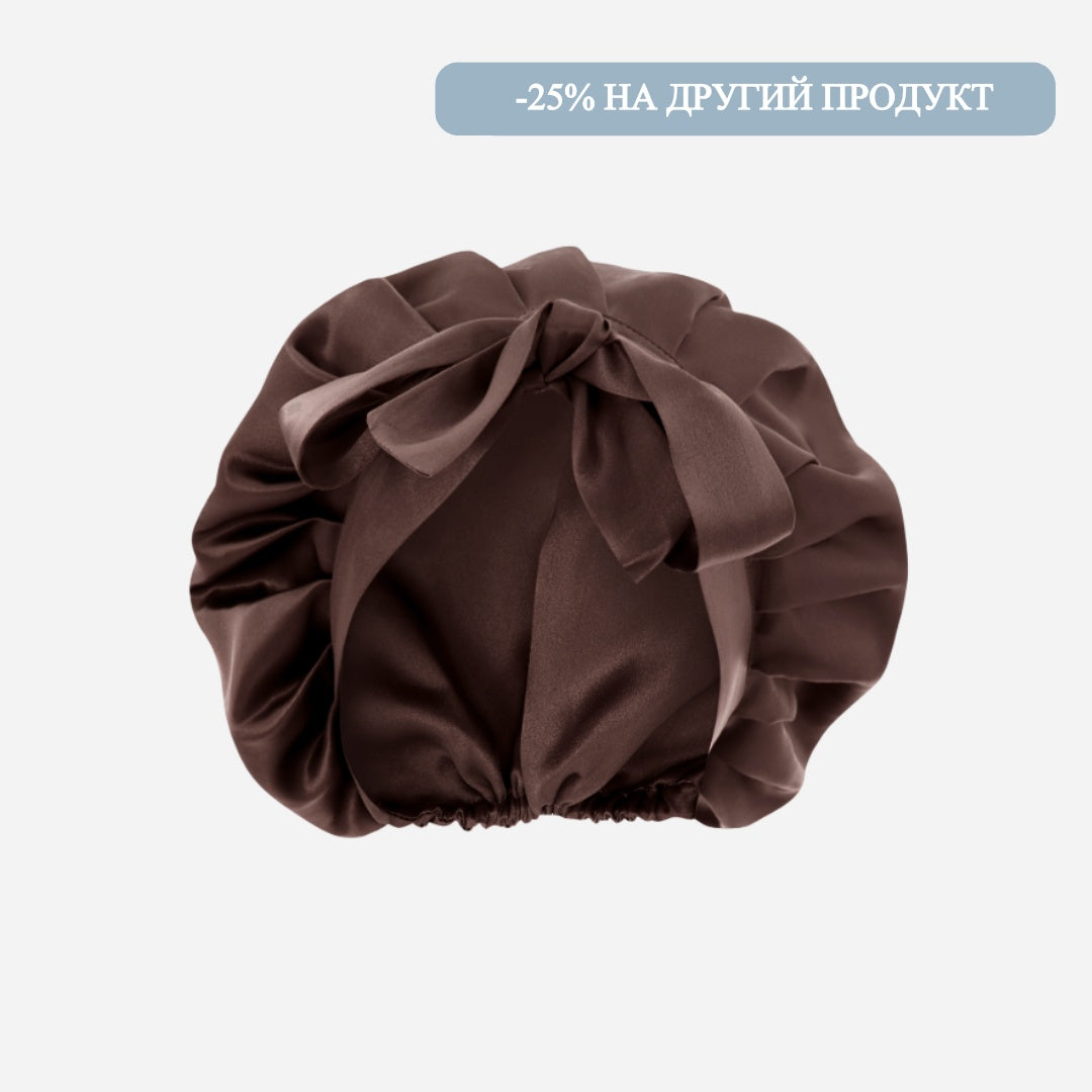 Silk Night Cap - Brown
