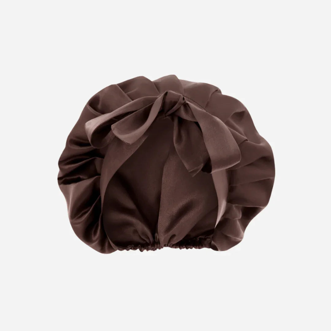 Silk Night Cap - Brown