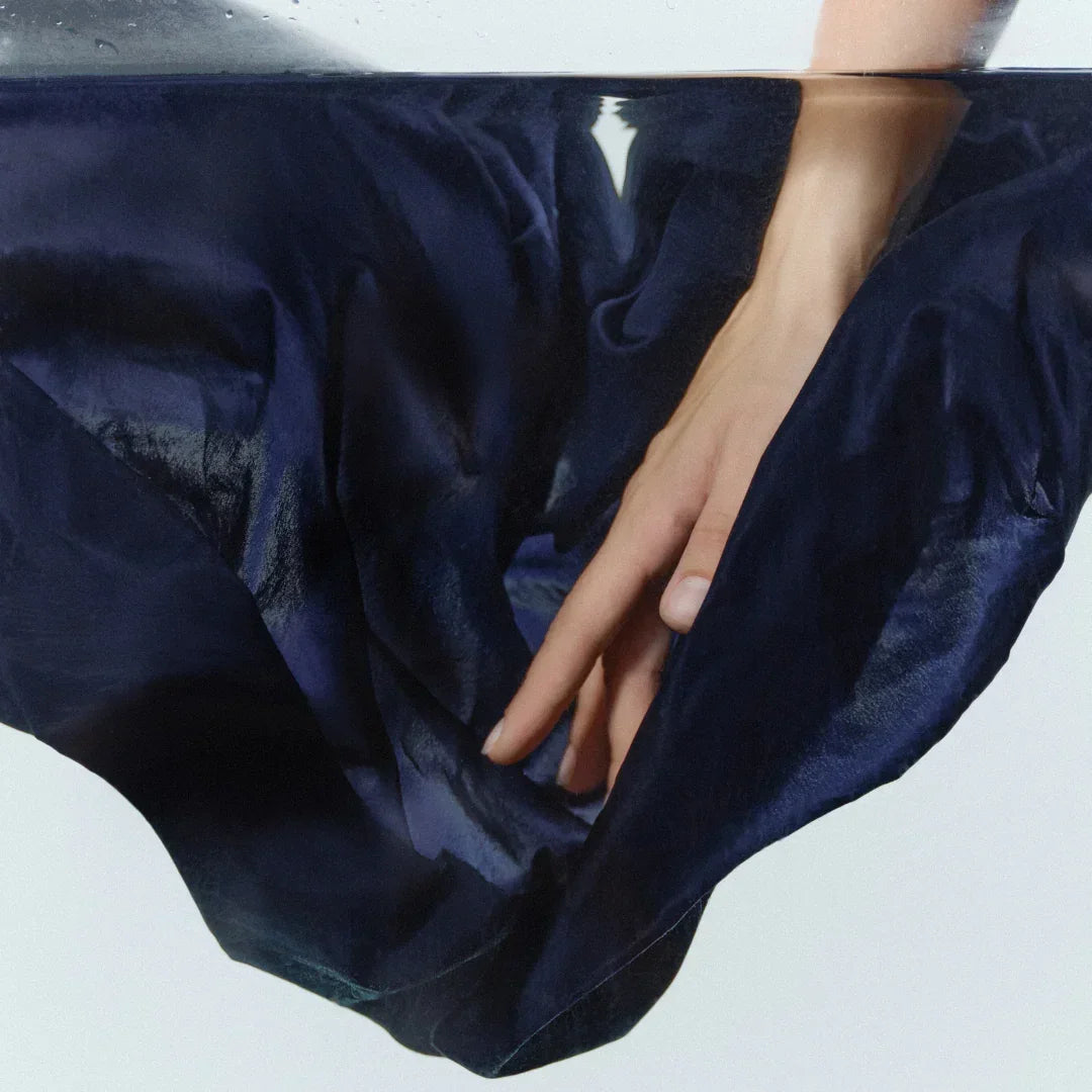 Silk Scrunchie L - Deep Sea