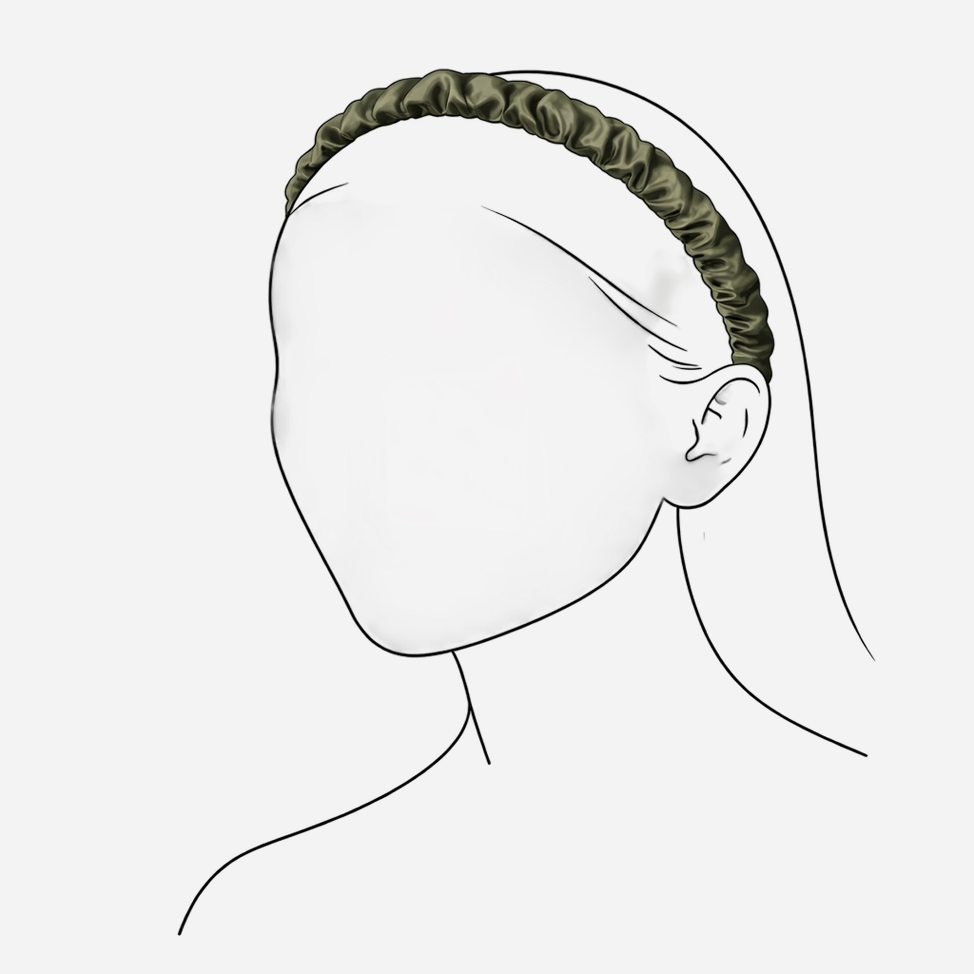 MOLODO Silk Hairband - Forest Moss