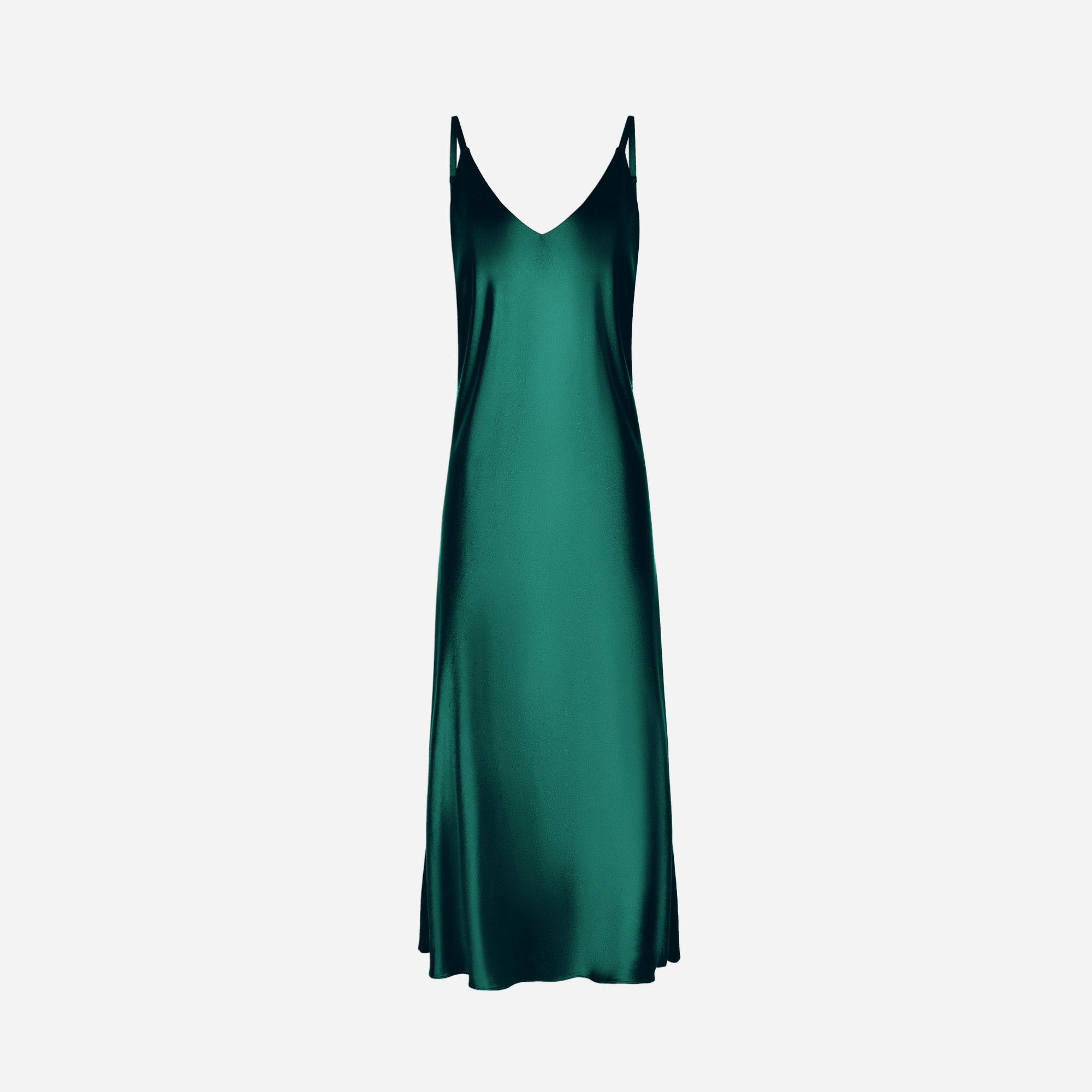 Slip Dress Samantha MAXI - EVERGREEN
