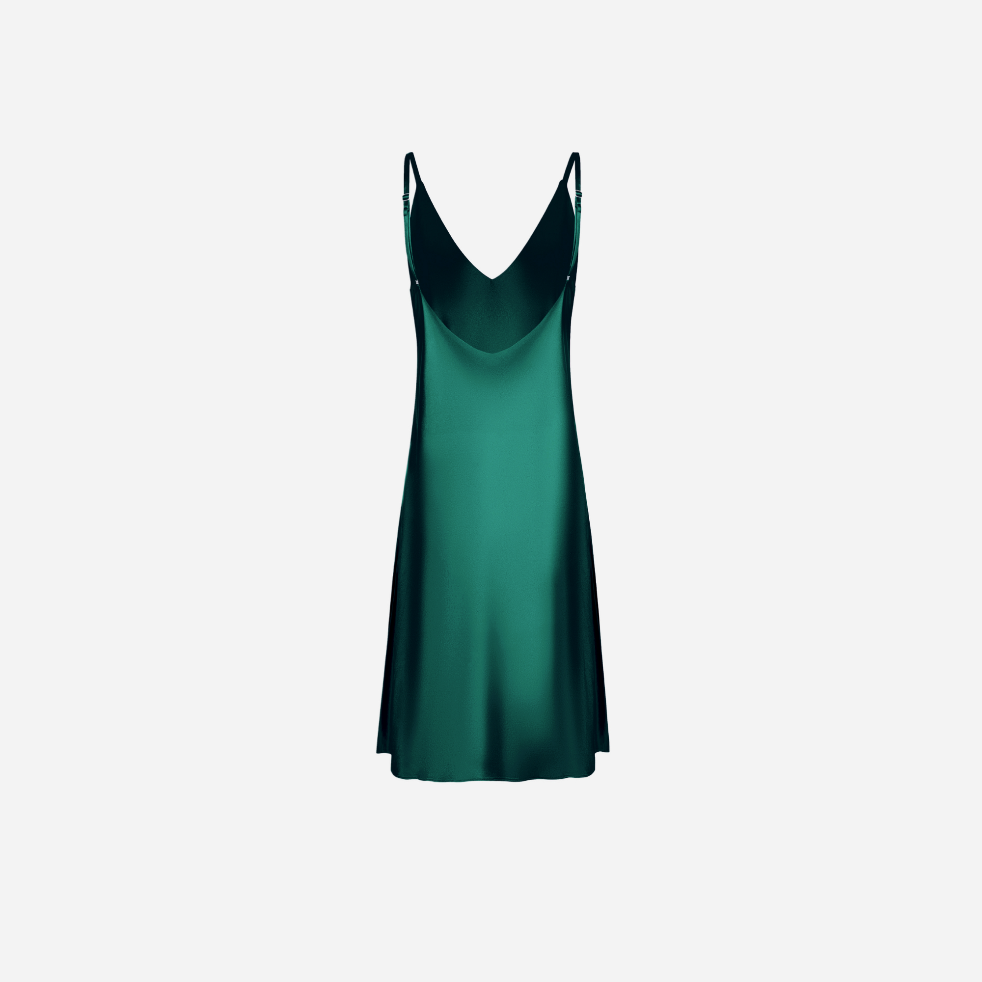 Slip Dress Samantha MIDI - EVERGREEN