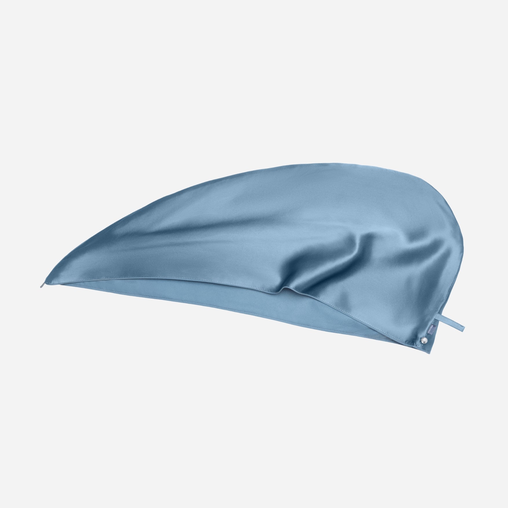 Silk Hair Turban for Wet Hair – Fast Drying Mulberry Silk & Microfiber Head Towel - MOLODO Blue
