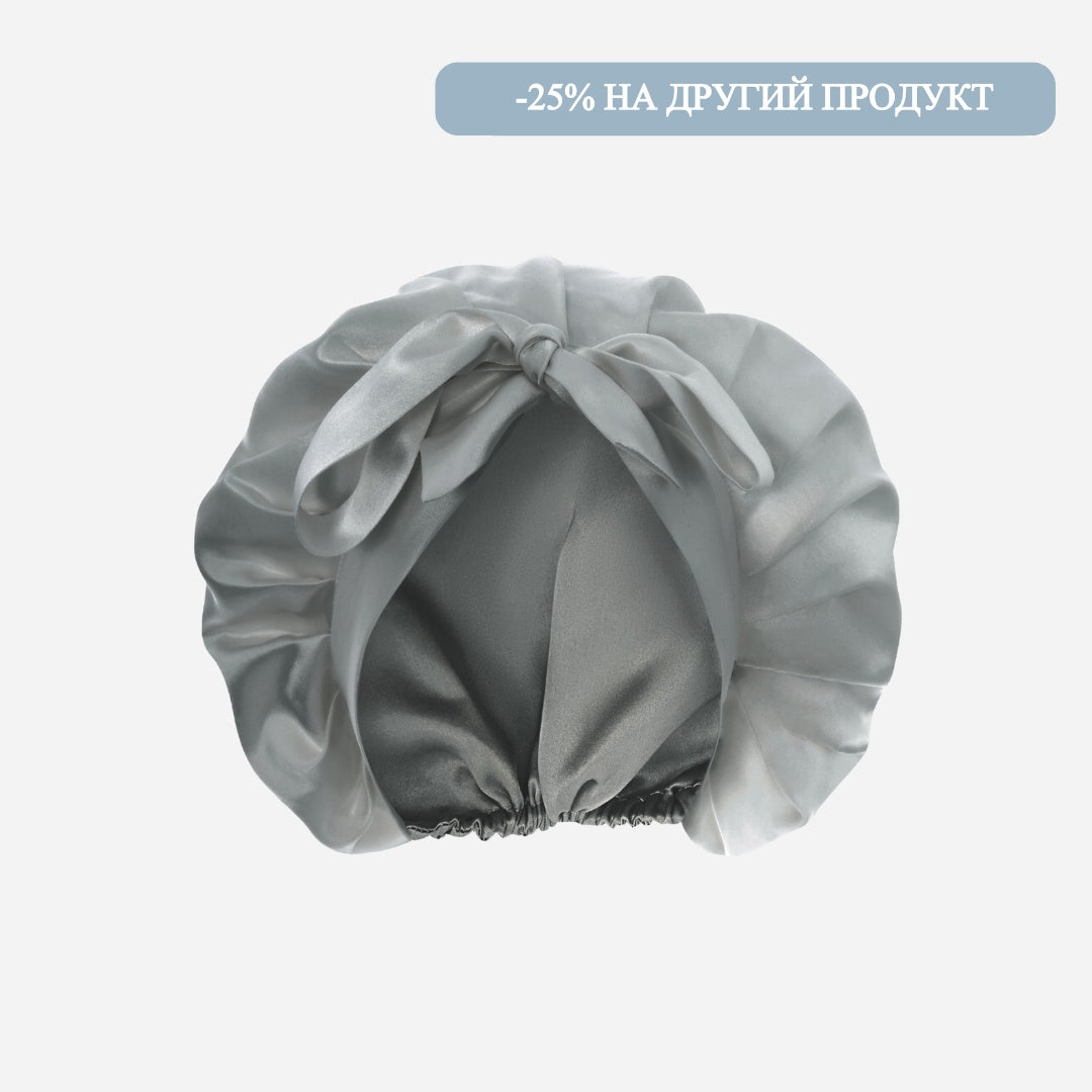 Silk Night Cap - Stone Grey
