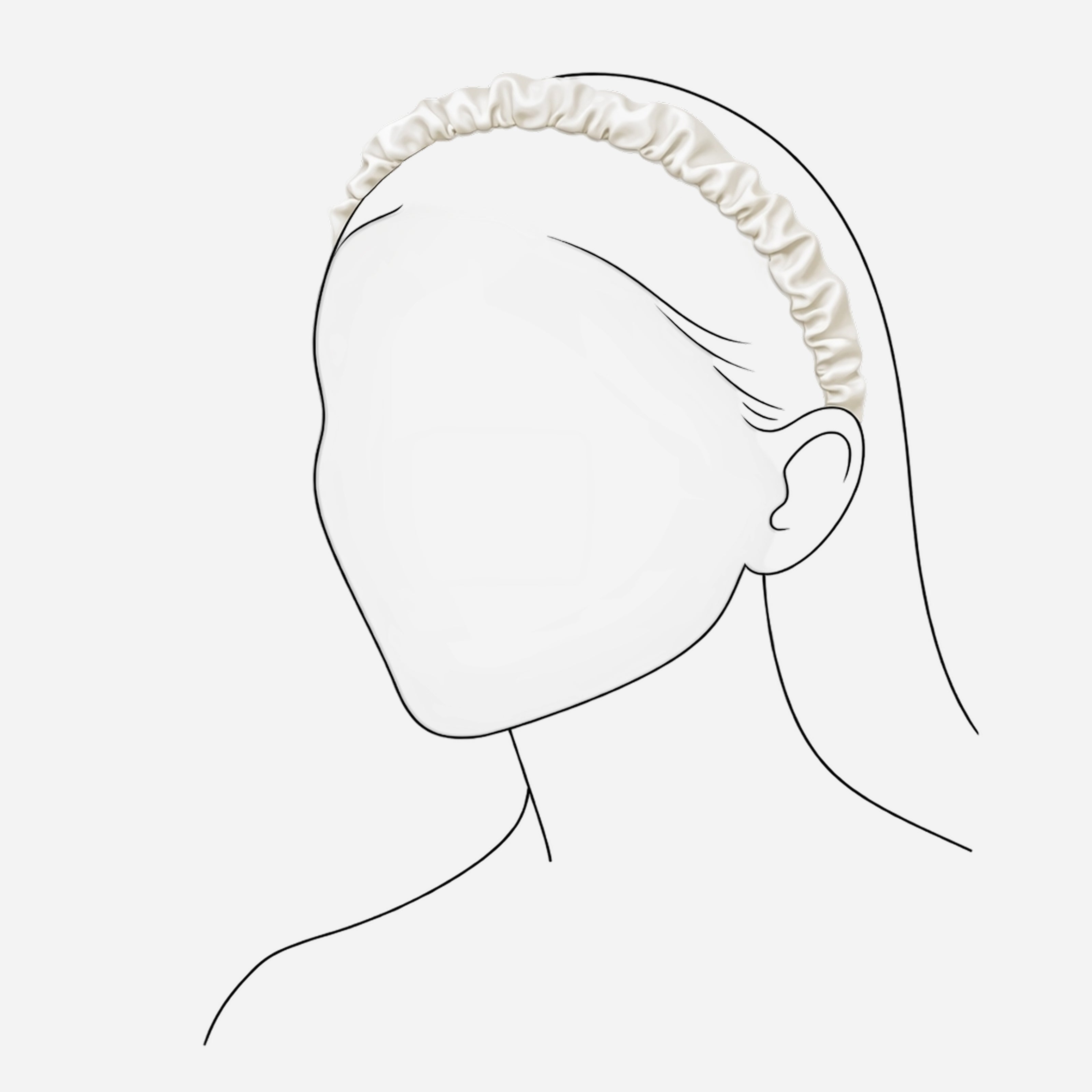 MOLODO Silk Hairband - Off White