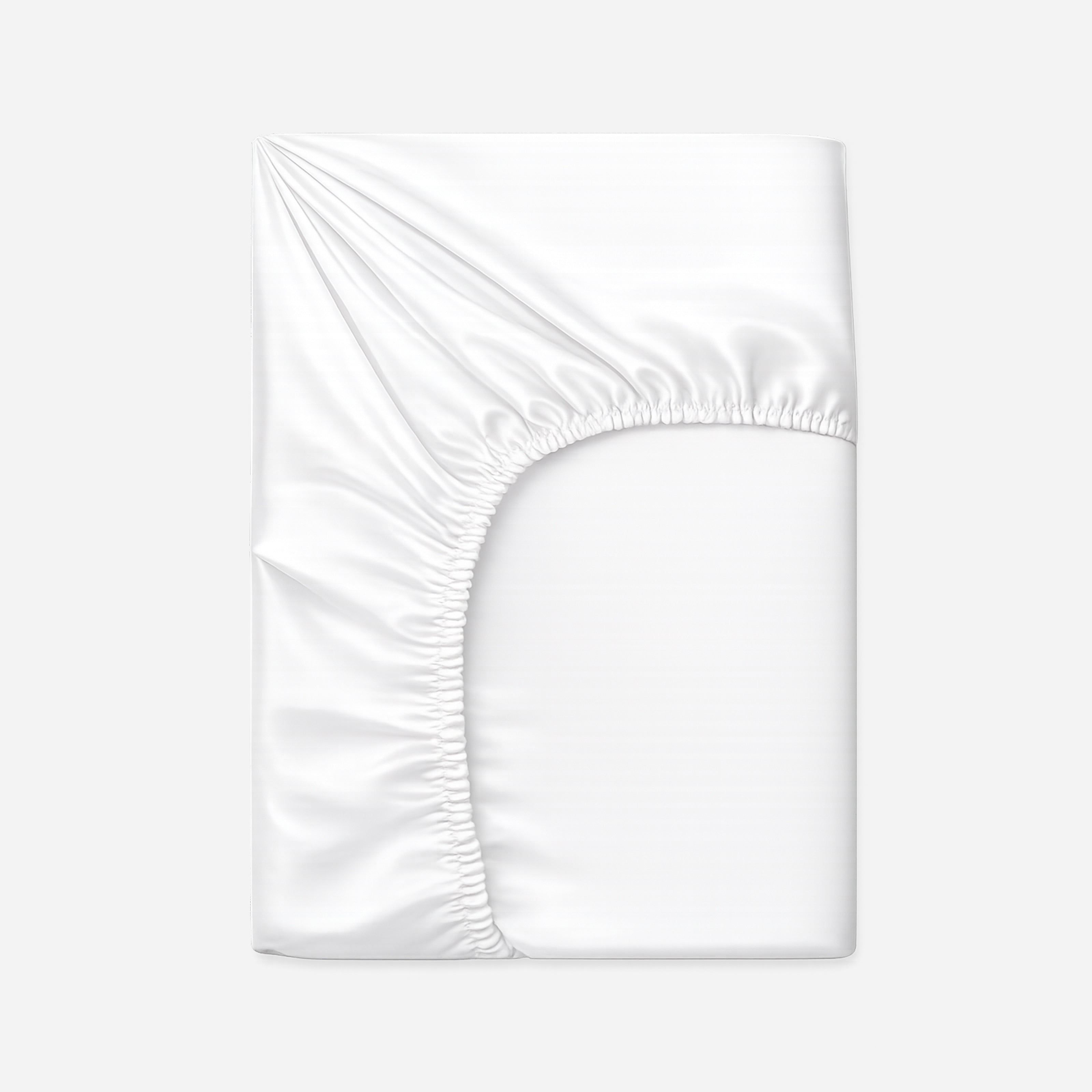 Шовкові простирадла на резинці - Молочний