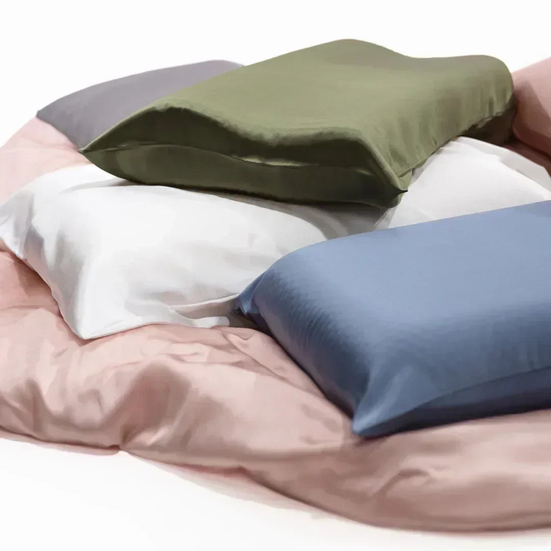 Silk Pillowcase Set (2pcs) - MOLODO Blue