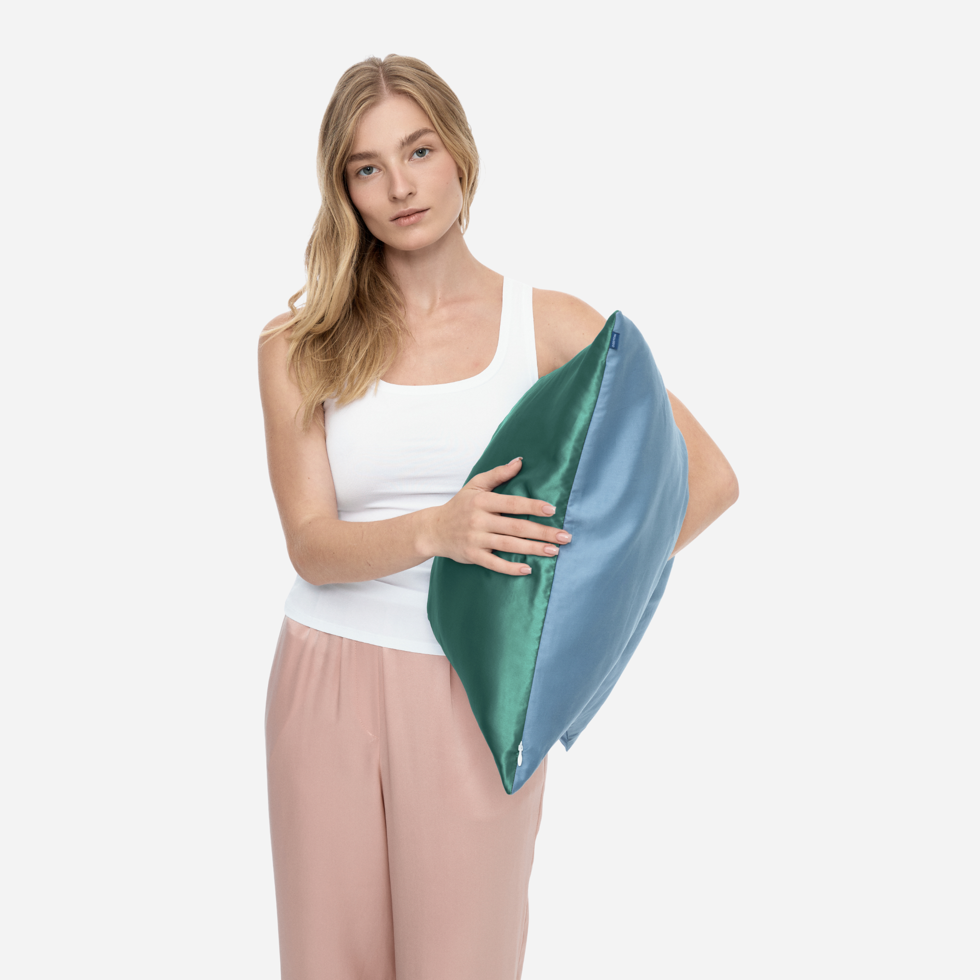 Silk & Satin Pillowcase (one-sided) - EVERGREEN