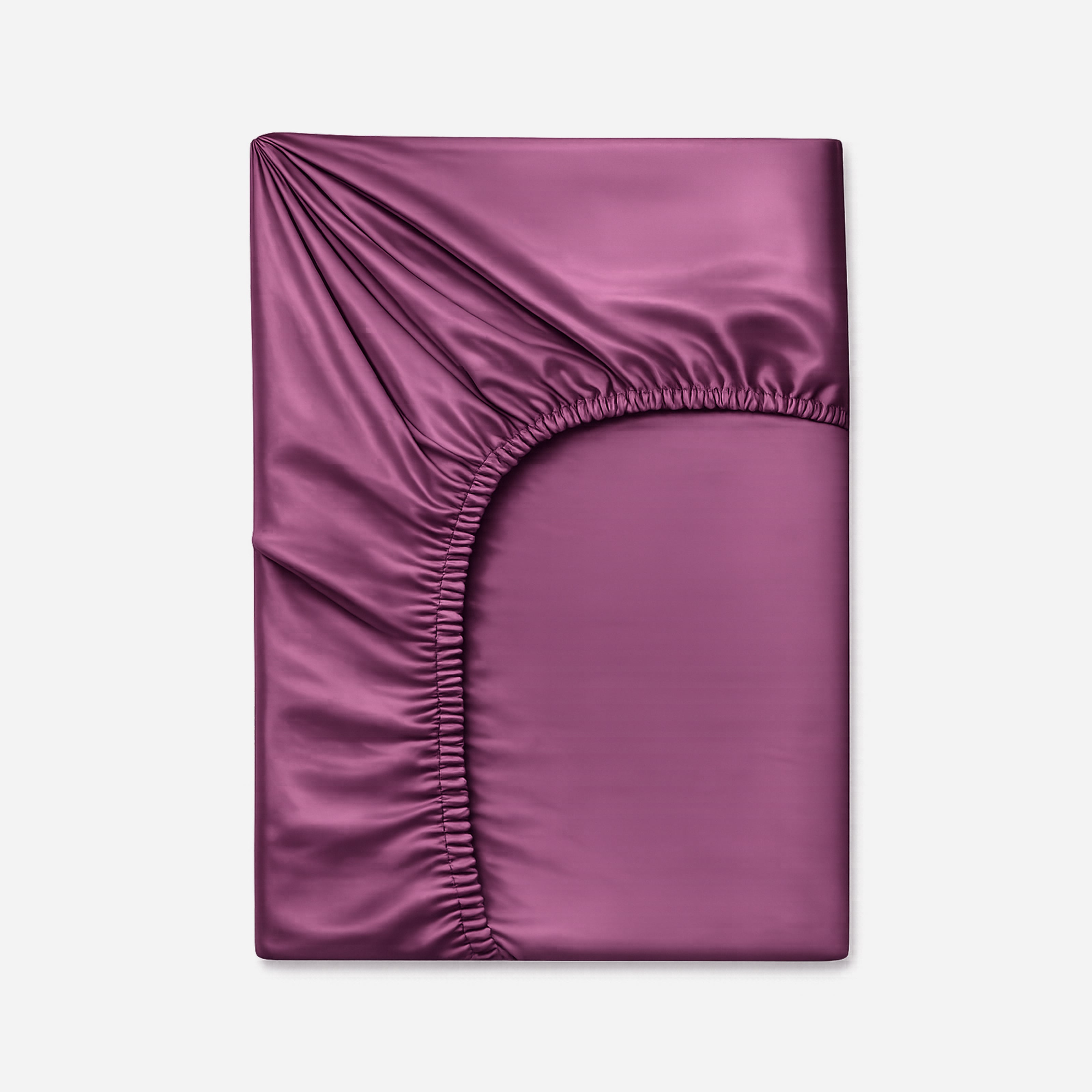Шовкові простирадла на резинці - Сливовий