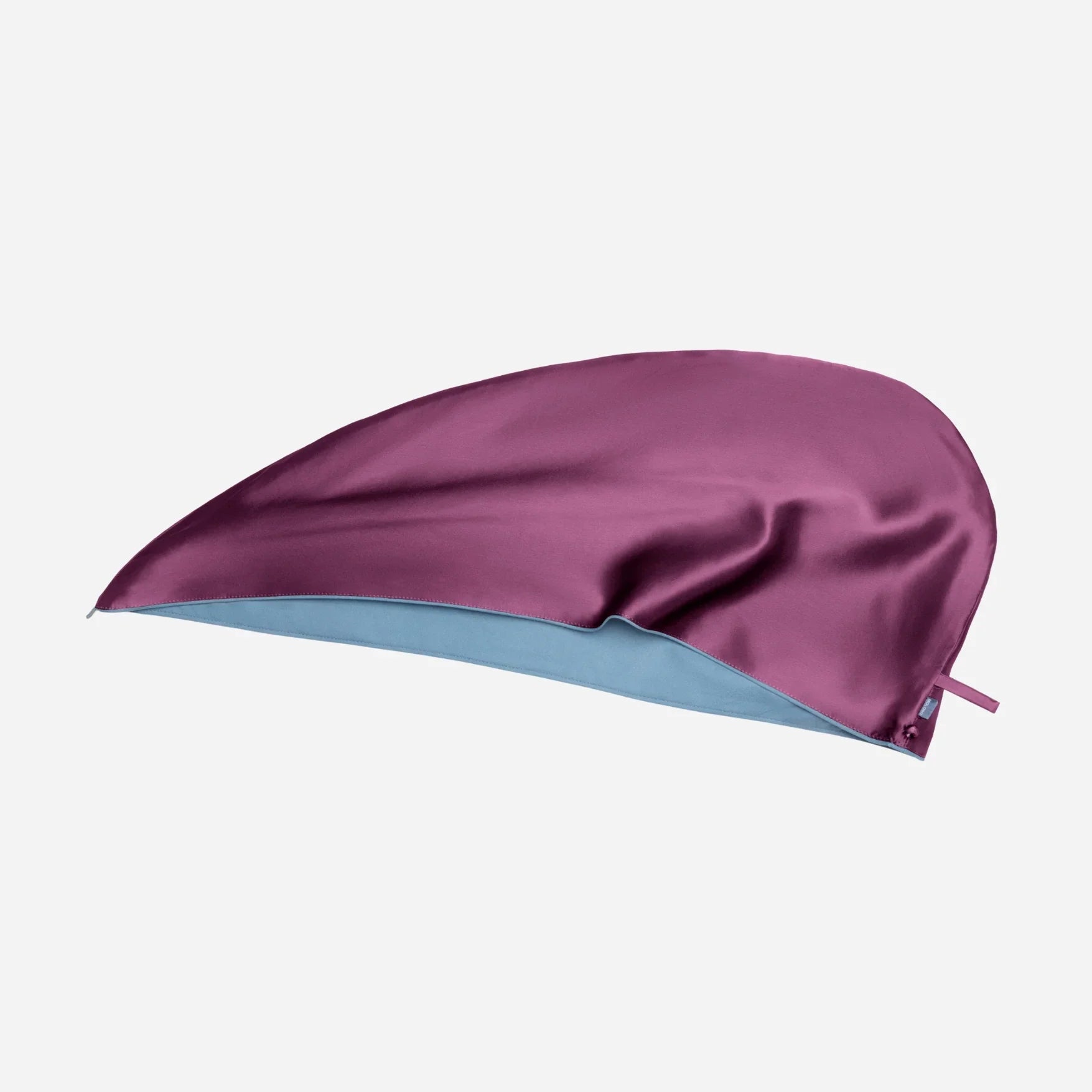 Silk Hair Turban for Wet Hair – Fast Drying Mulberry Silk & Microfiber Head Towel - Plum