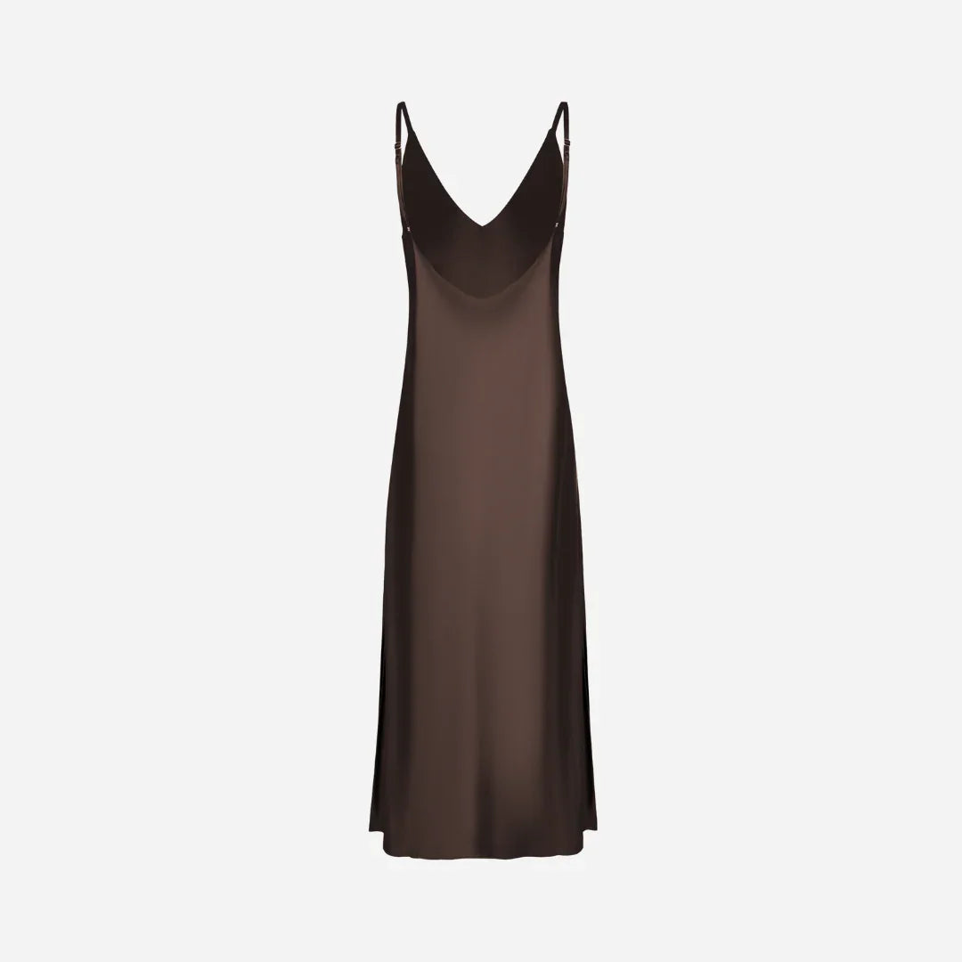 Slip Dress Samantha MAXI - Brown