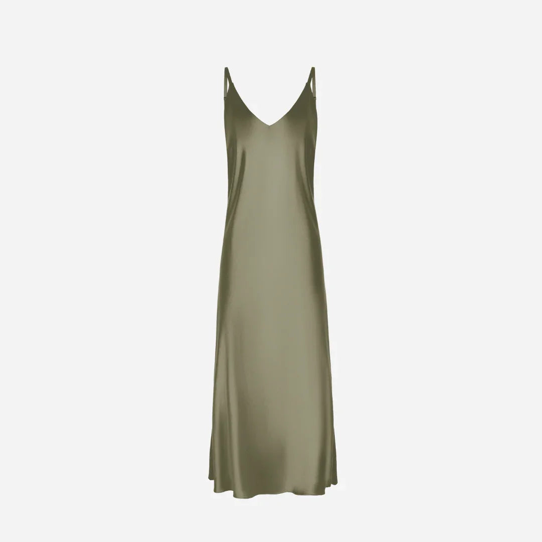 Slip Dress Samantha MAXI - Forest Moss