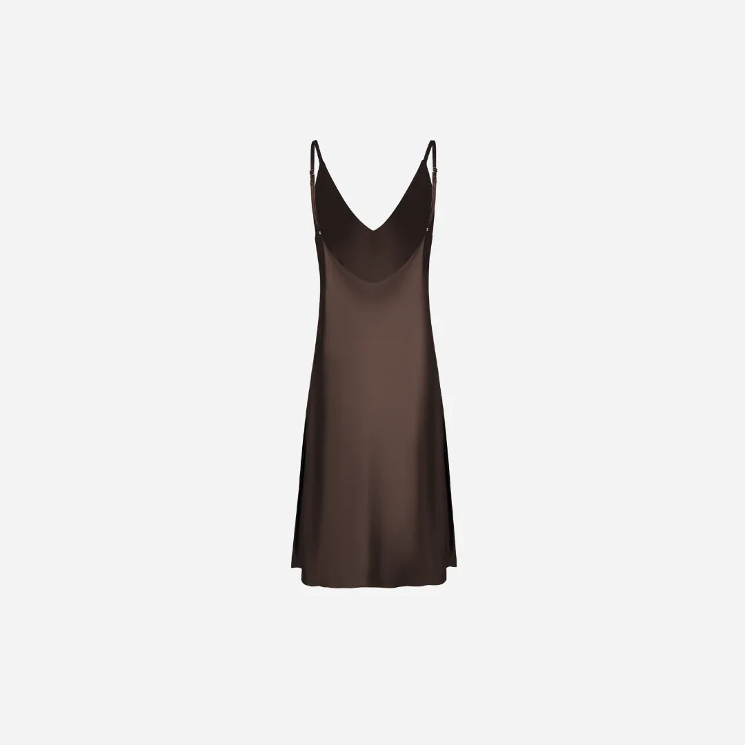 Slip Dress Samantha MIDI - Brown