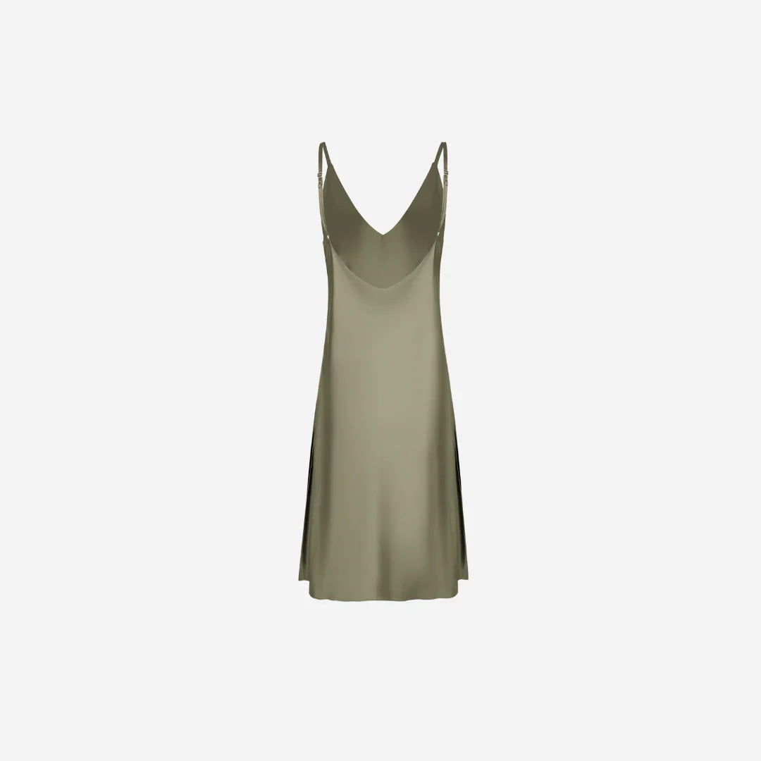 Slip Dress Samantha MIDI - Forest Moss