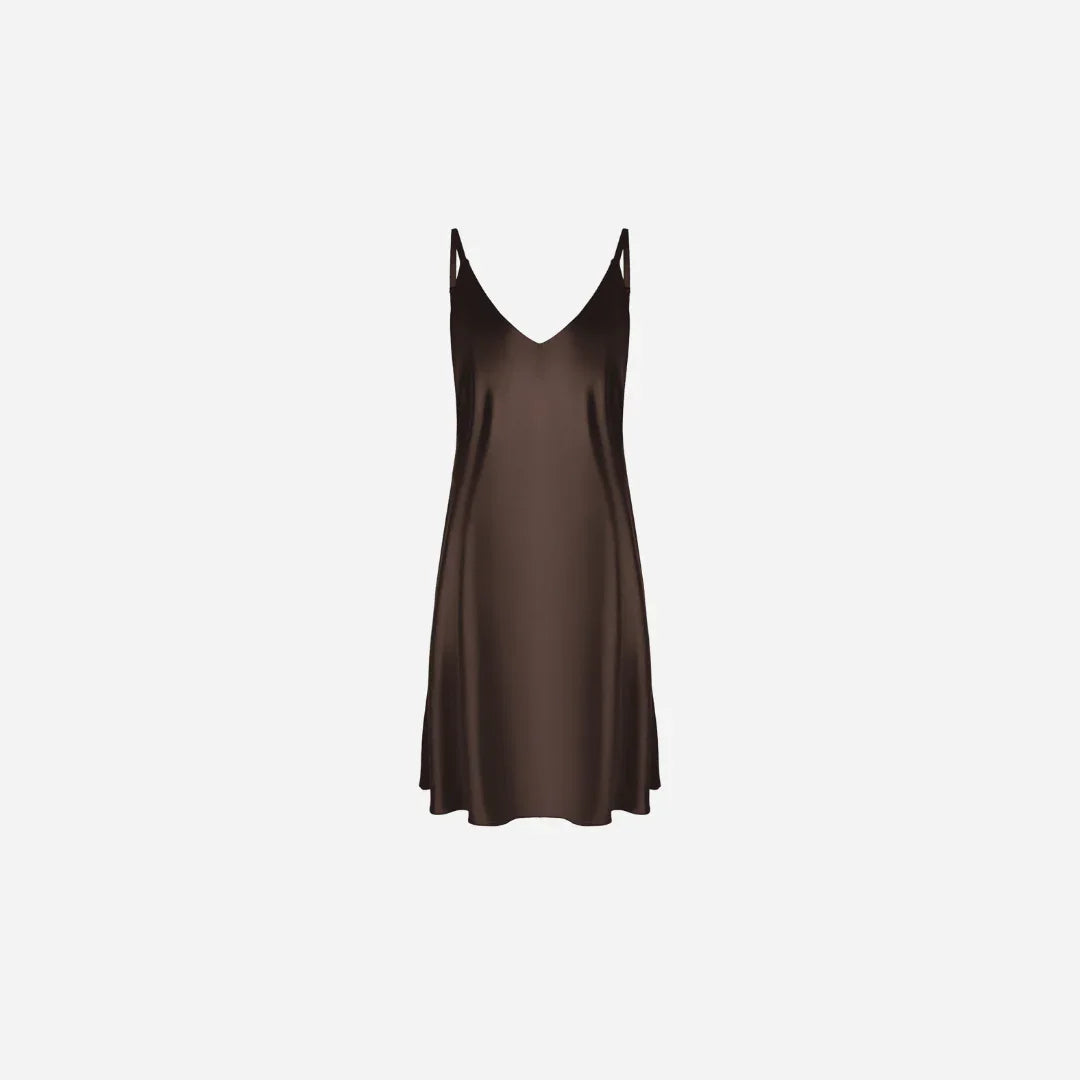 Slip Dress Samantha MINI - Brown