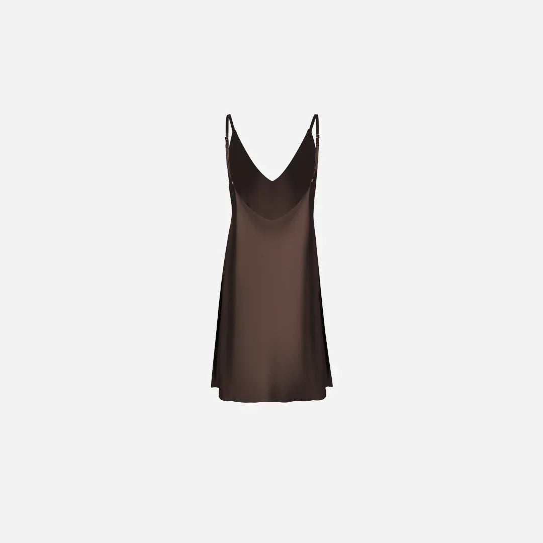 Slip Dress Samantha MINI - Brown