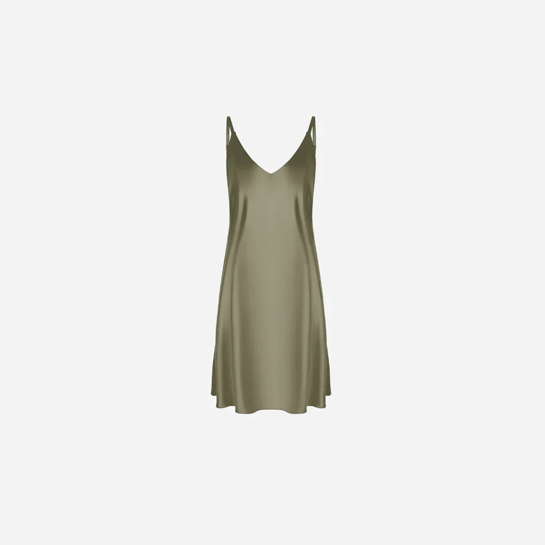 Slip Dress Samantha MINI - Forest Moss