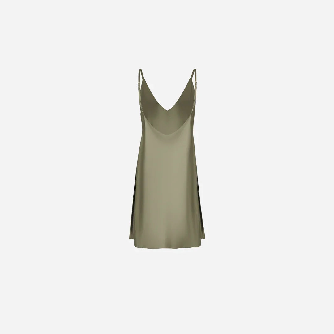 Slip Dress Samantha MINI - Forest Moss
