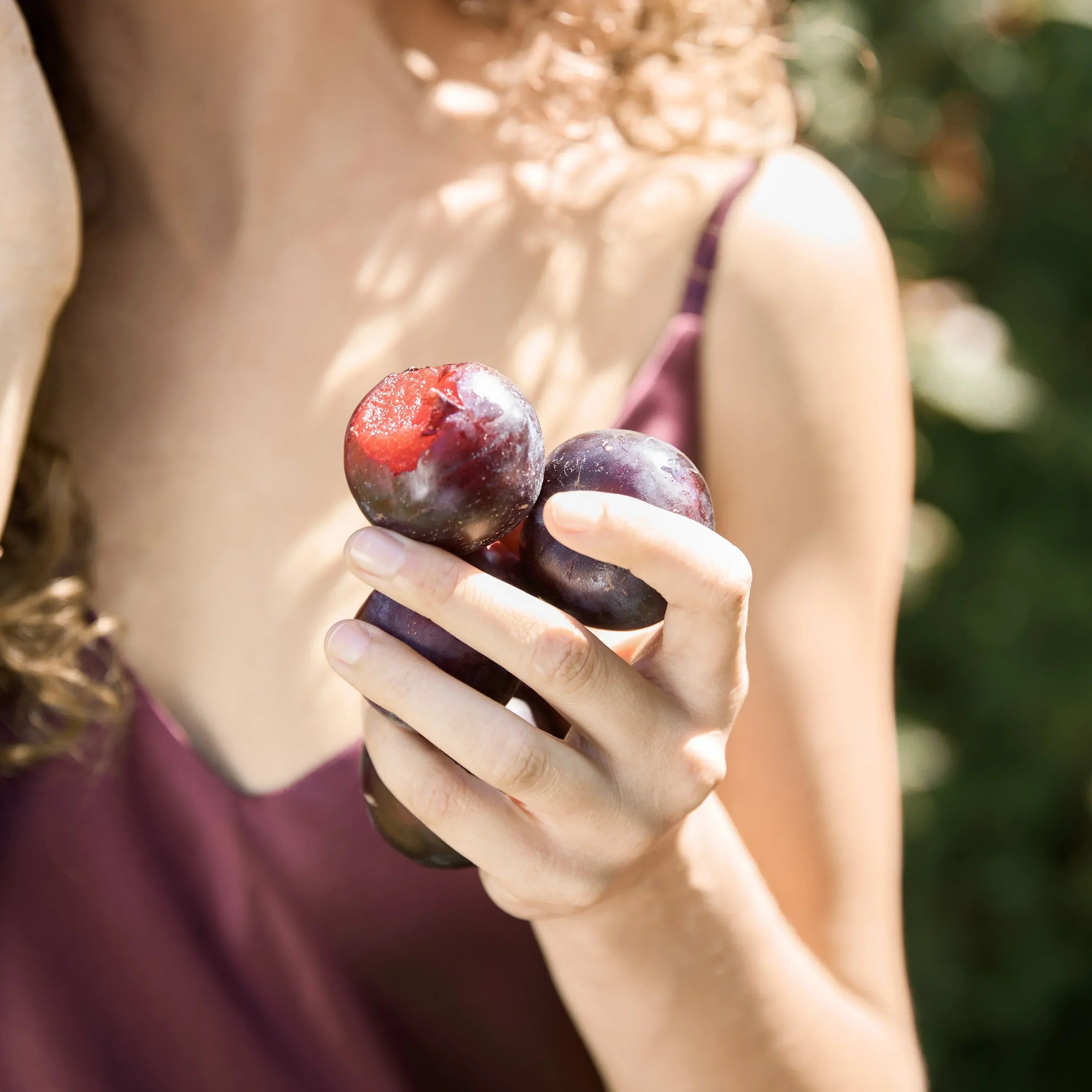 Slip Dress Samantha MINI - Plum