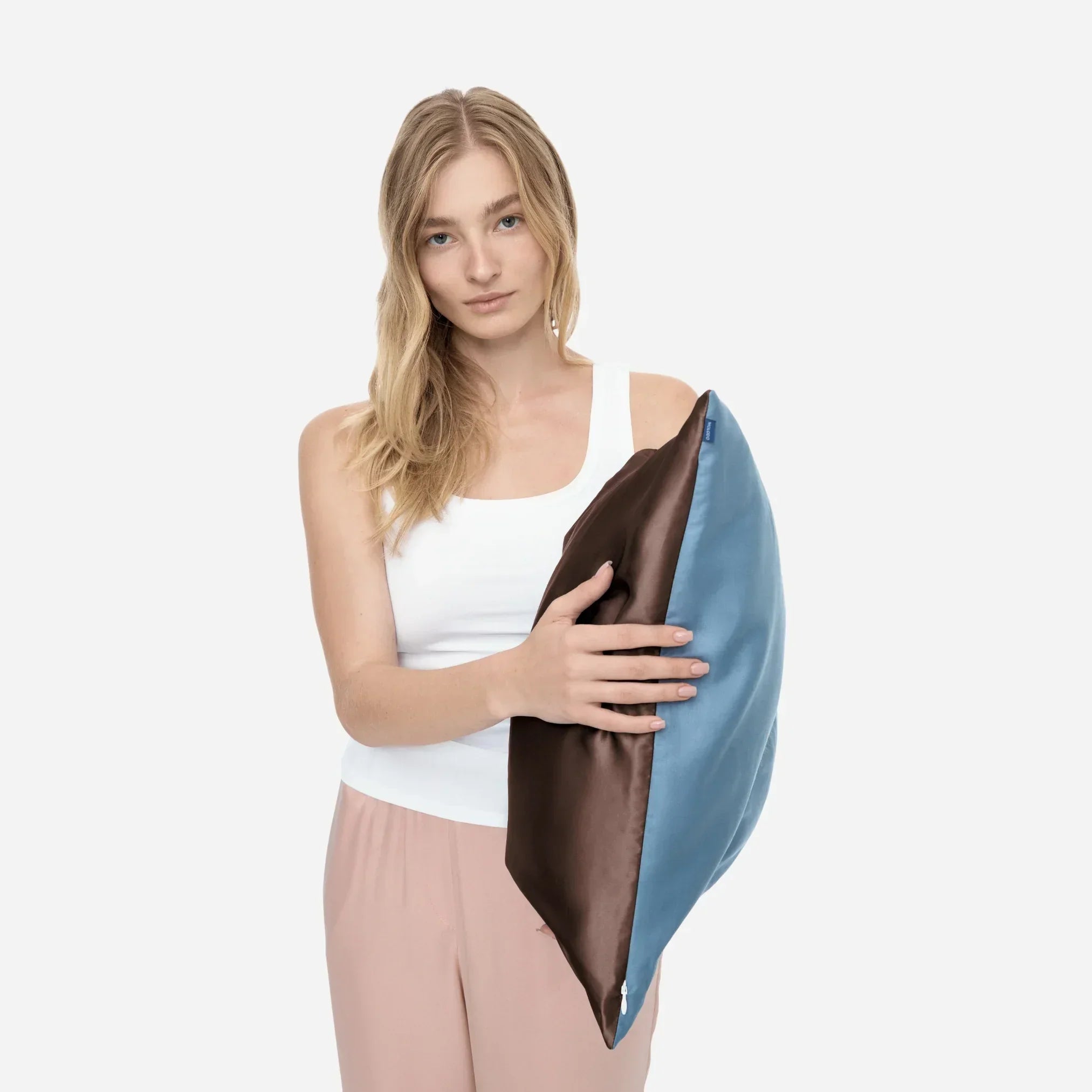 Silk & Satin Pillowcase (one-sided) - Brown