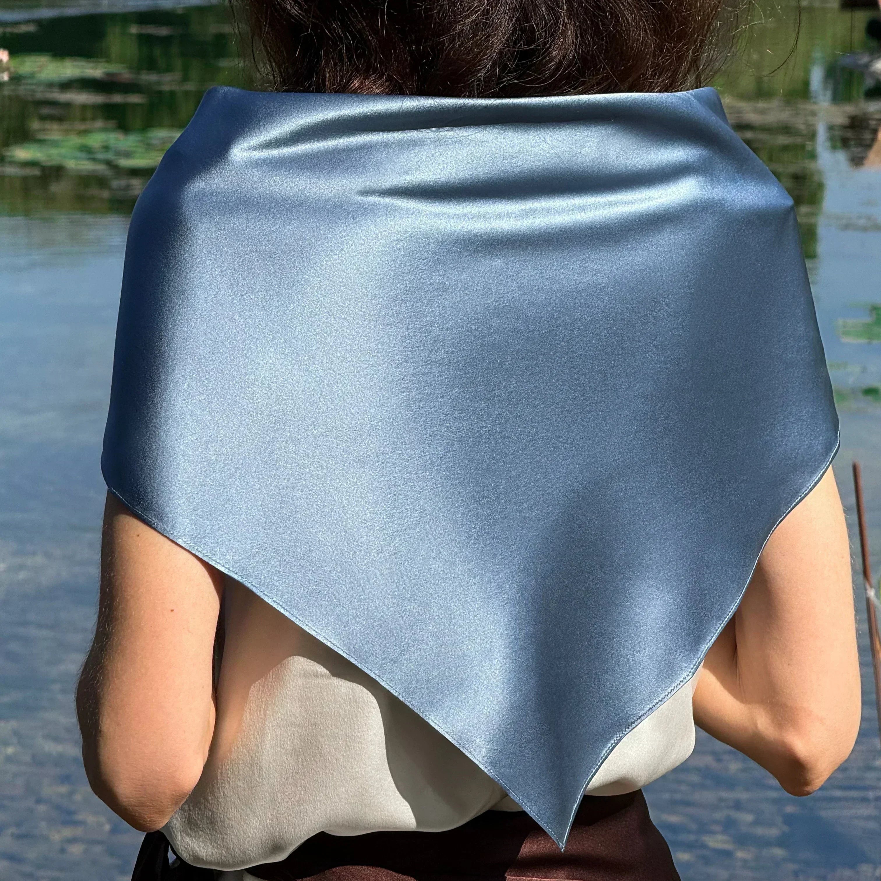 Хустинка з натурального шовку - Сірий