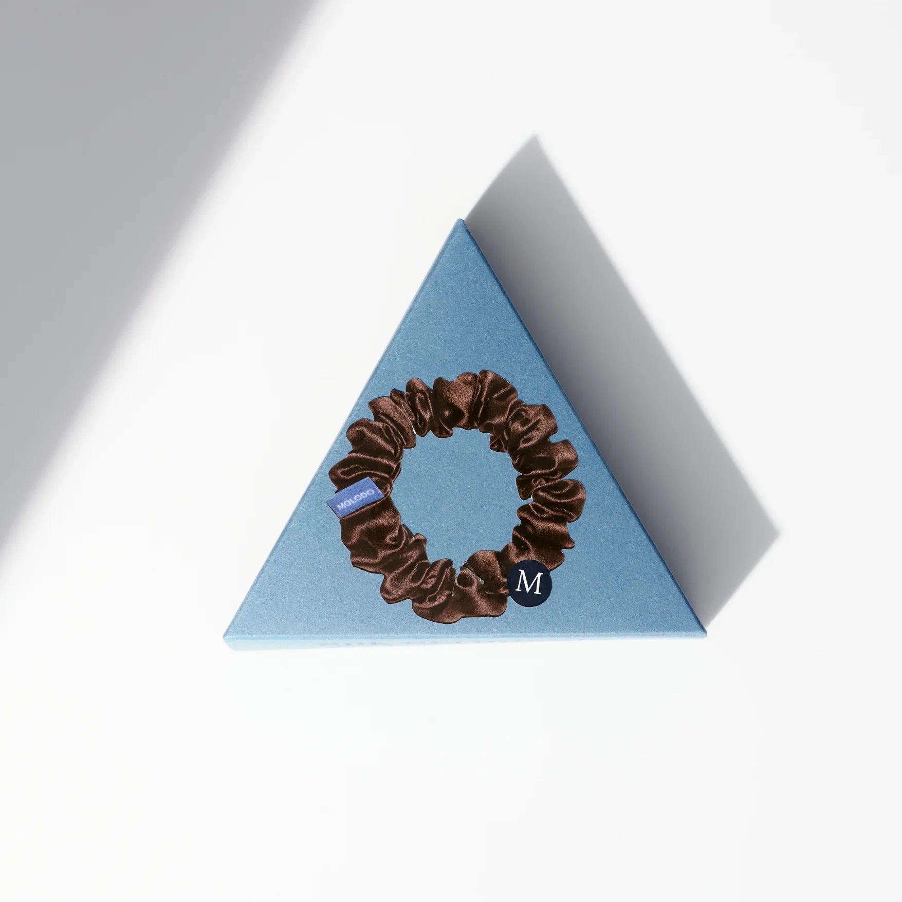 Silk Scrunchie M - Brown