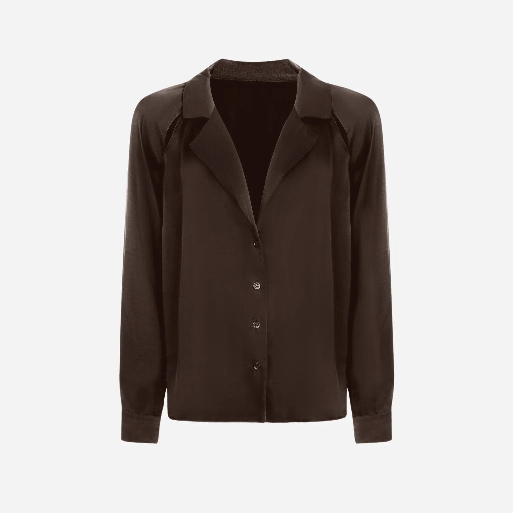 Shirt with cut-out details BASE 1.0 - Brown